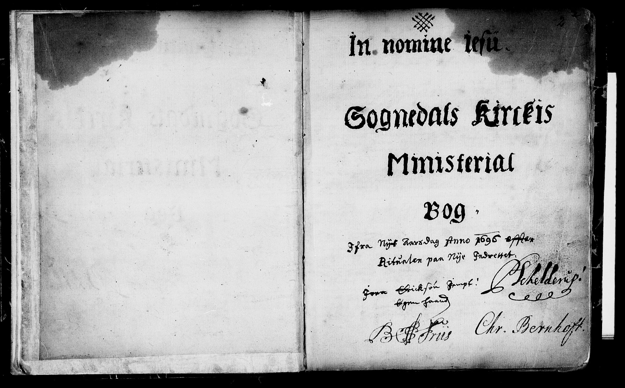 Ministerialprotokoller, klokkerbøker og fødselsregistre - Sør-Trøndelag, AV/SAT-A-1456/689/L1036: Ministerialbok nr. 689A01, 1696-1746, s. 2