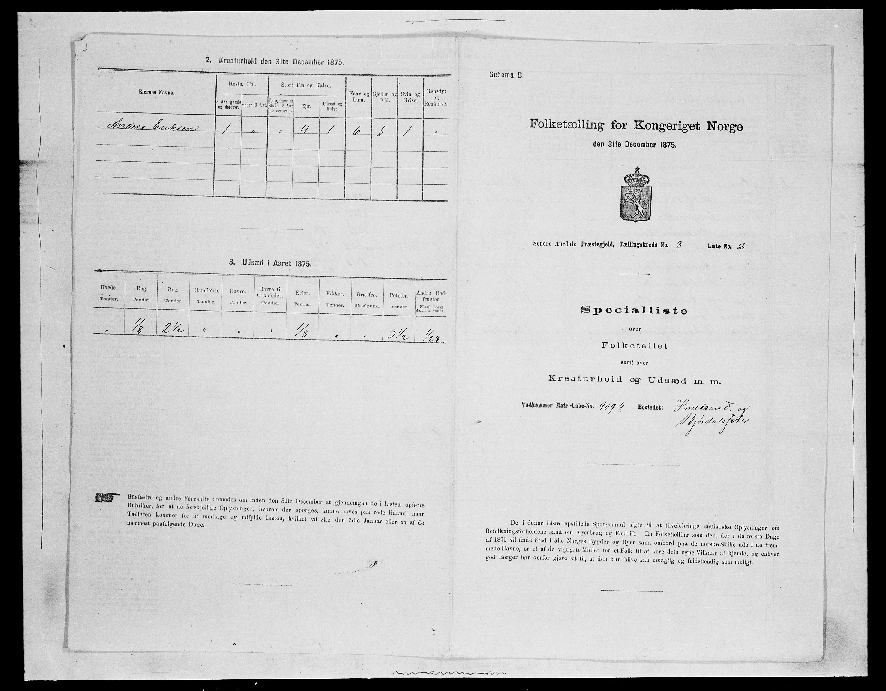 SAH, Folketelling 1875 for 0540P Sør-Aurdal prestegjeld, 1875, s. 528