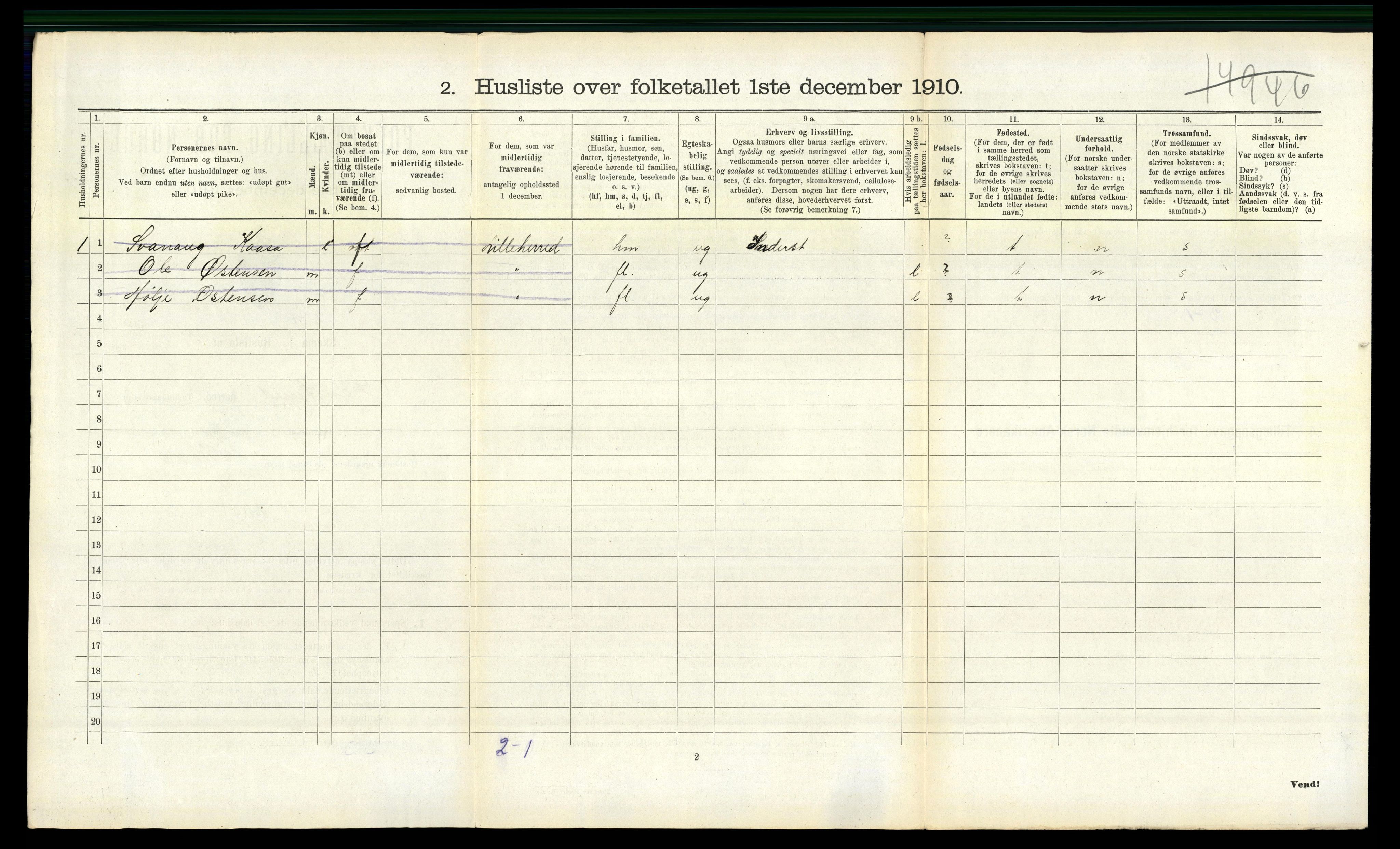 RA, Folketelling 1910 for 0824 Gransherad herred, 1910, s. 419