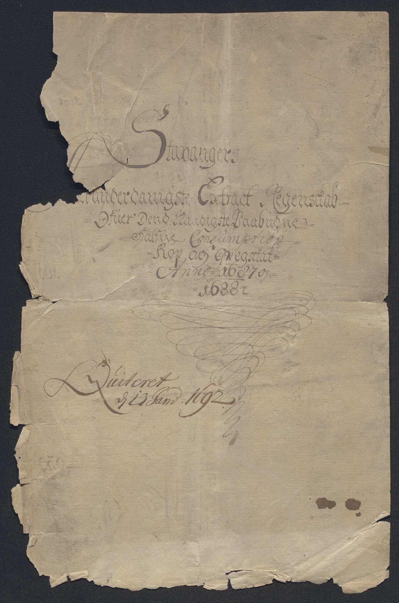 Rentekammeret inntil 1814, Reviderte regnskaper, Byregnskaper, RA/EA-4066/R/Ro/L0302: [O4] Kontribusjonsregnskap, 1687-1711, s. 6