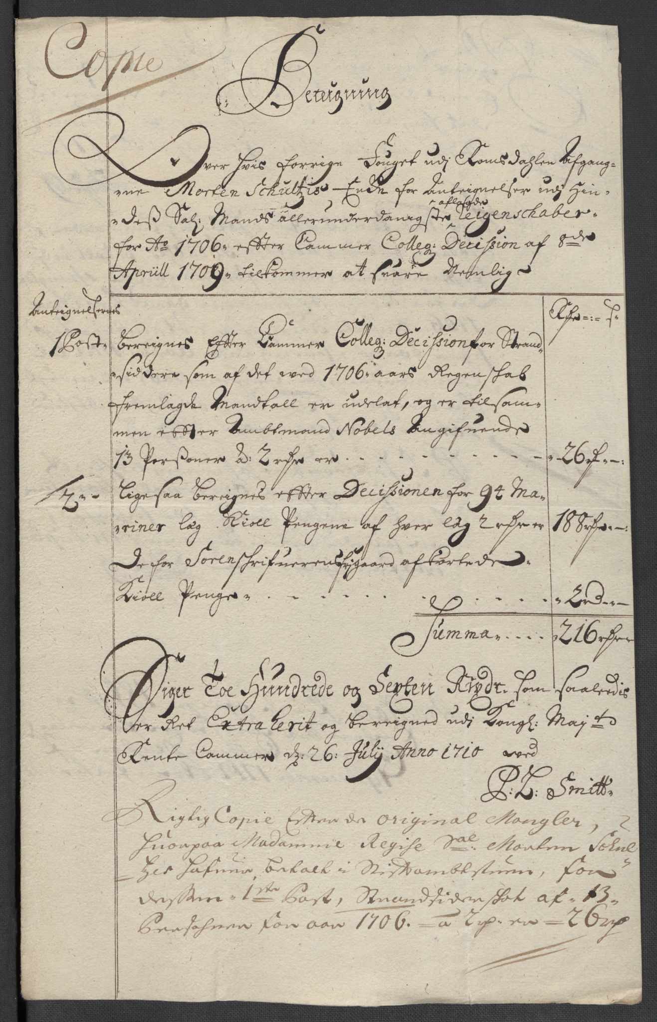 Rentekammeret inntil 1814, Reviderte regnskaper, Fogderegnskap, AV/RA-EA-4092/R55/L3657: Fogderegnskap Romsdal, 1706, s. 214