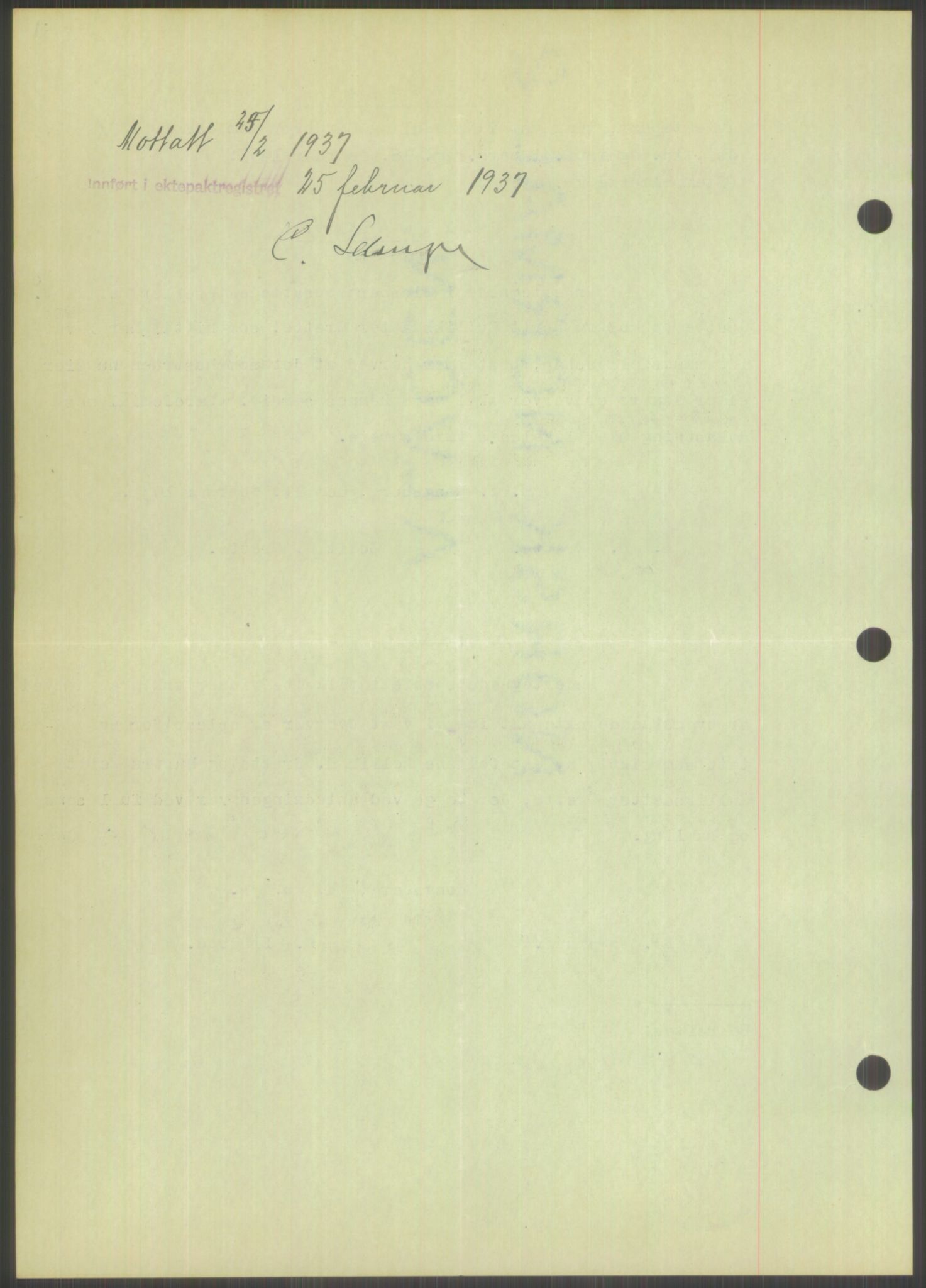 Oslo byskriverembete, AV/SAO-A-10227/2/G/Gb/L0039: Tinglyste ektepakter, Buskerud, bind 2-3, 1934-1943