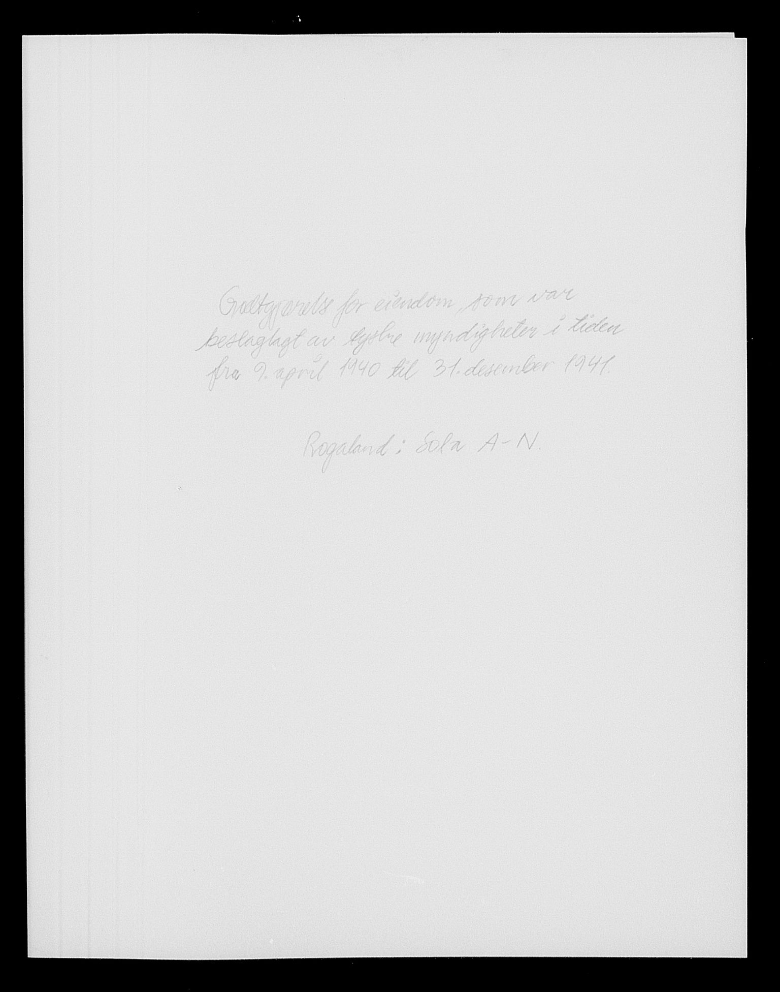 Justisdepartementet, Tilbakeføringskontoret for inndratte formuer, AV/RA-S-1564/I/L1014: Godtgjørelse for beslaglagt eiendom, 1940-1941, s. 159