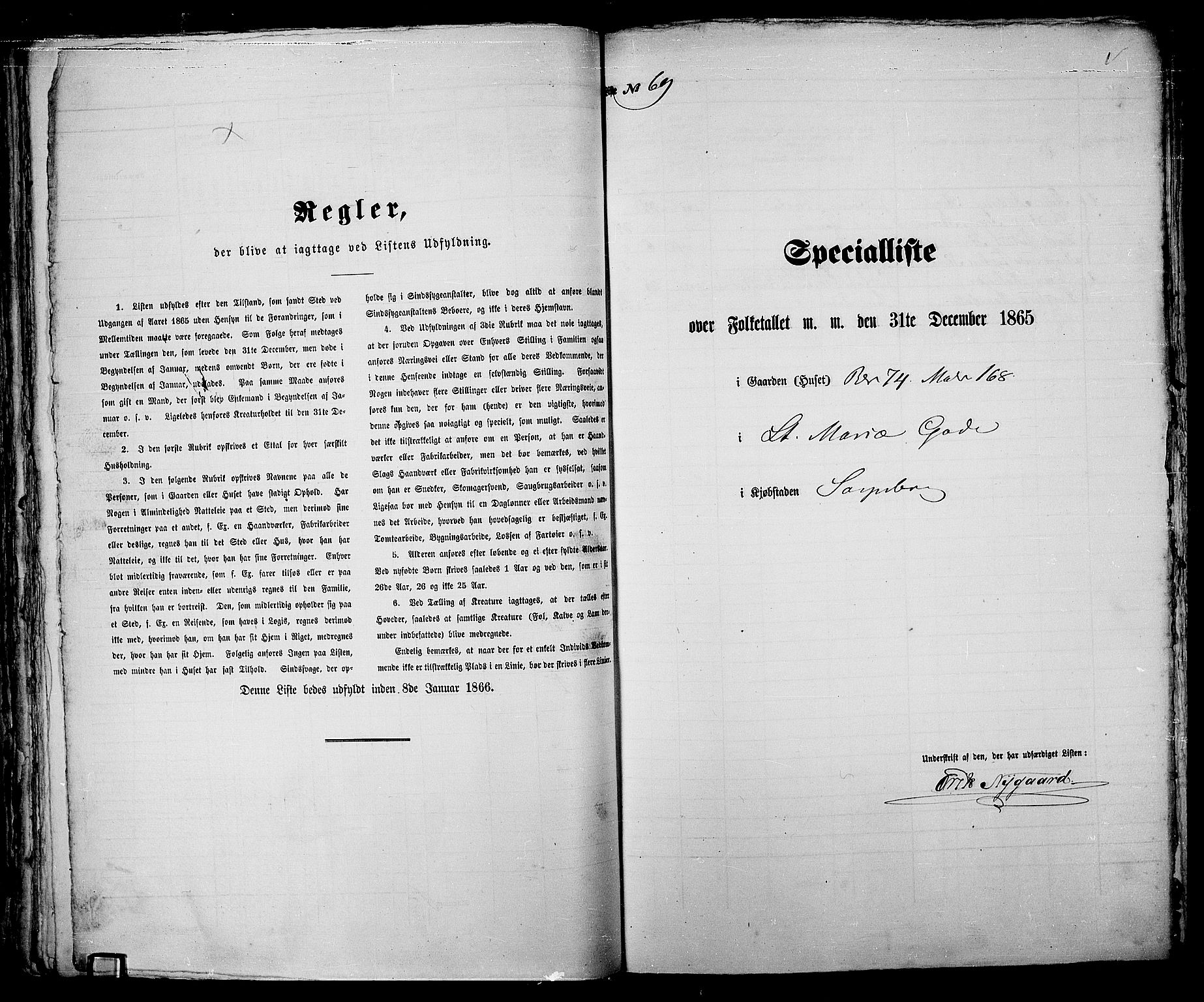 RA, Folketelling 1865 for 0102P Sarpsborg prestegjeld, 1865, s. 143
