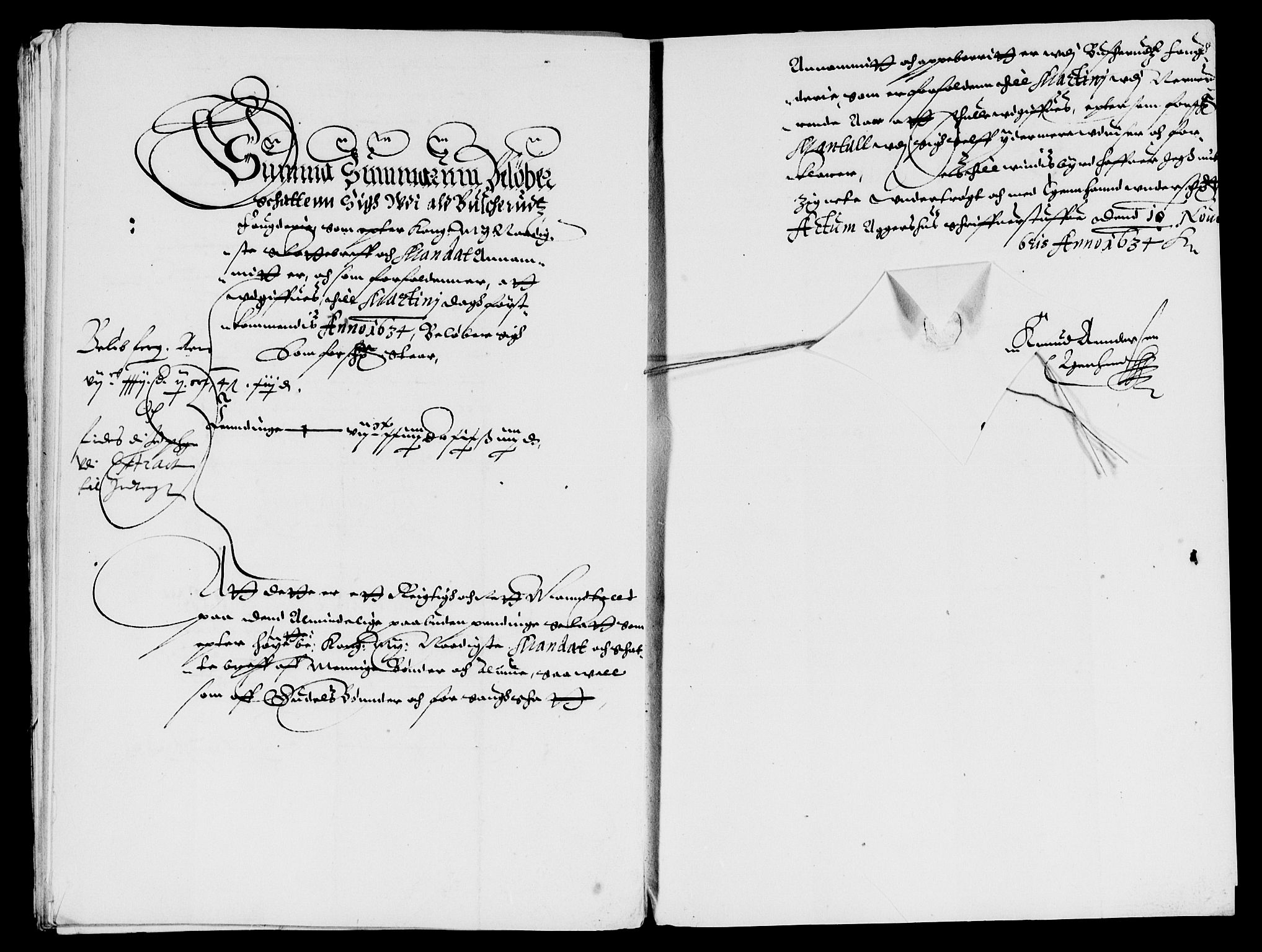 Rentekammeret inntil 1814, Reviderte regnskaper, Lensregnskaper, RA/EA-5023/R/Rb/Rba/L0120: Akershus len, 1634-1635