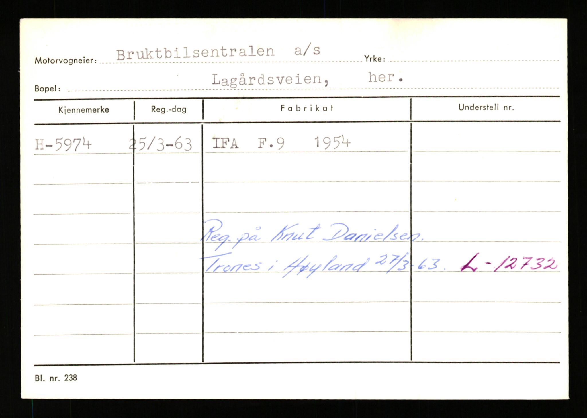 Stavanger trafikkstasjon, SAST/A-101942/0/G/L0002: Registreringsnummer: 5791 - 10405, 1930-1971, s. 97