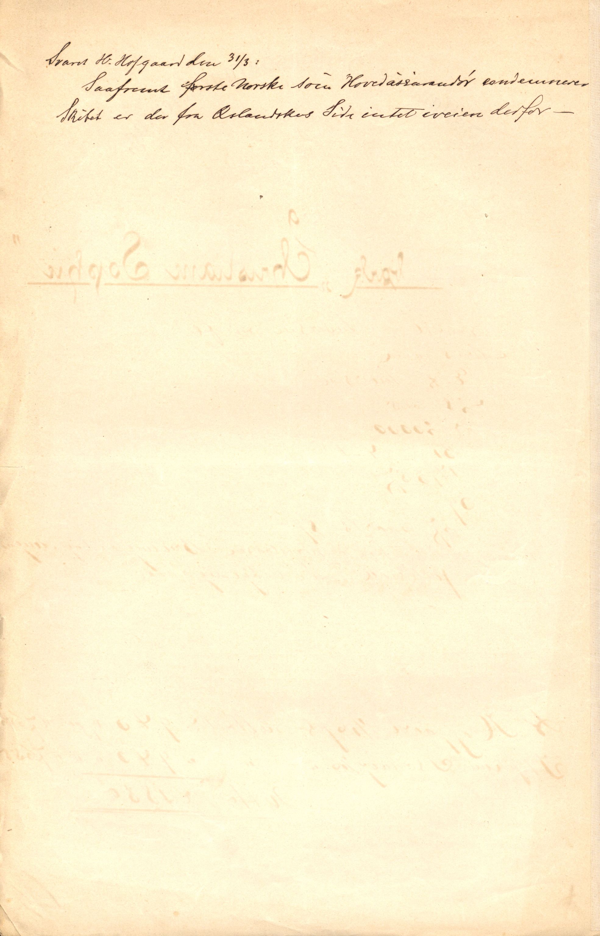 Pa 63 - Østlandske skibsassuranceforening, VEMU/A-1079/G/Ga/L0023/0012: Havaridokumenter / Columbus, Christiane Sophie, Marie, Jarlen, Kong Carl XV, 1889, s. 40