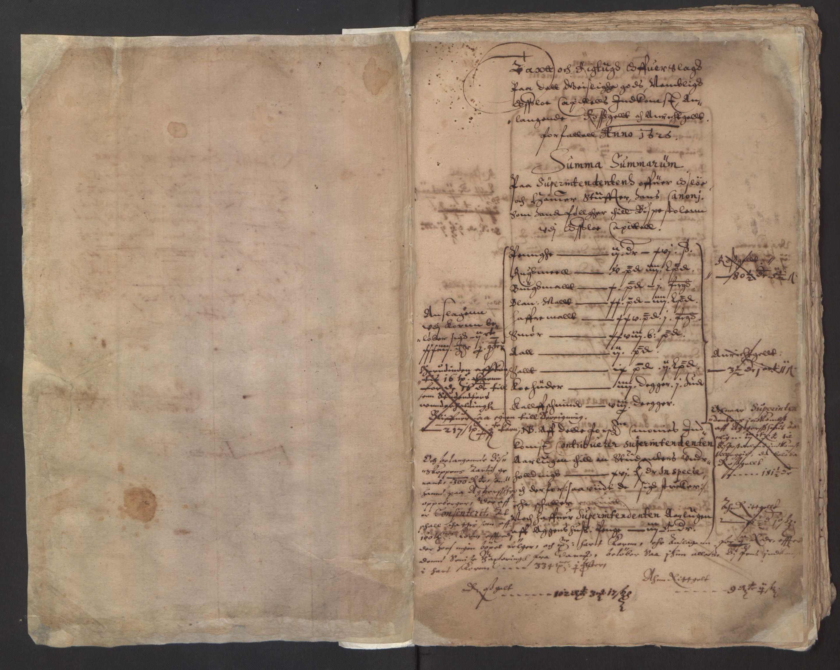 Stattholderembetet 1572-1771, AV/RA-EA-2870/Ek/L0014/0001: Jordebøker til utlikning av rosstjeneste 1624-1626: / Kirke- og prestebolsinntekter i Oslo og Hamar bispedømme, 1625-1626, s. 4