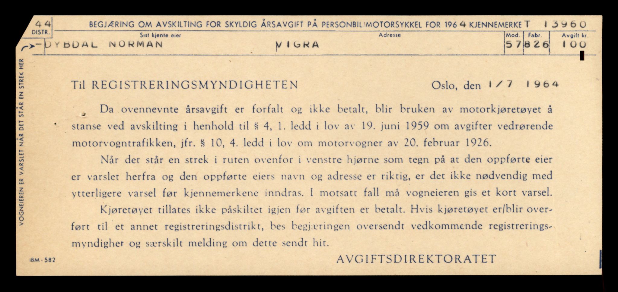 Møre og Romsdal vegkontor - Ålesund trafikkstasjon, AV/SAT-A-4099/F/Fe/L0042: Registreringskort for kjøretøy T 13906 - T 14079, 1927-1998, s. 883