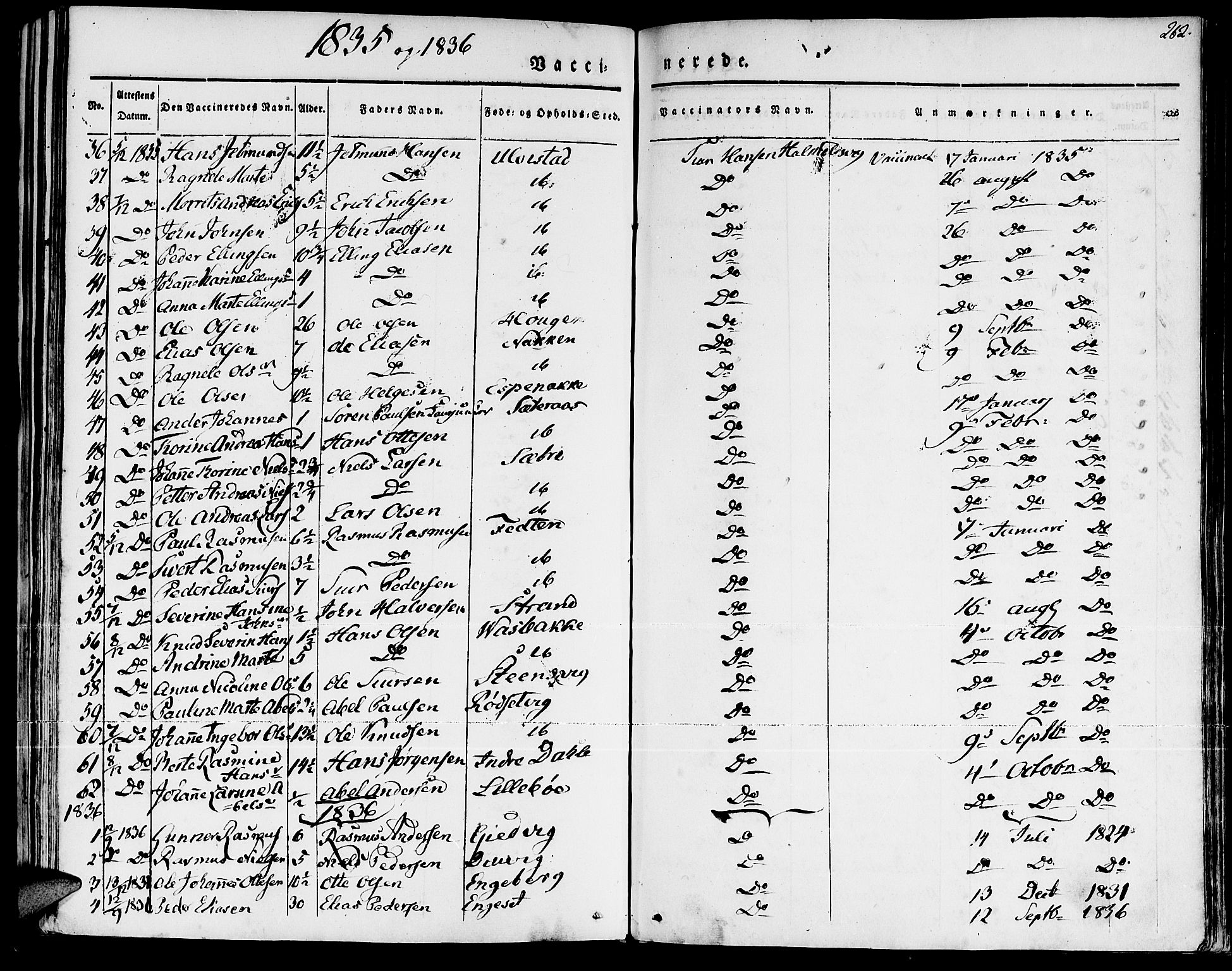 Ministerialprotokoller, klokkerbøker og fødselsregistre - Møre og Romsdal, SAT/A-1454/511/L0139: Ministerialbok nr. 511A06, 1831-1850, s. 262