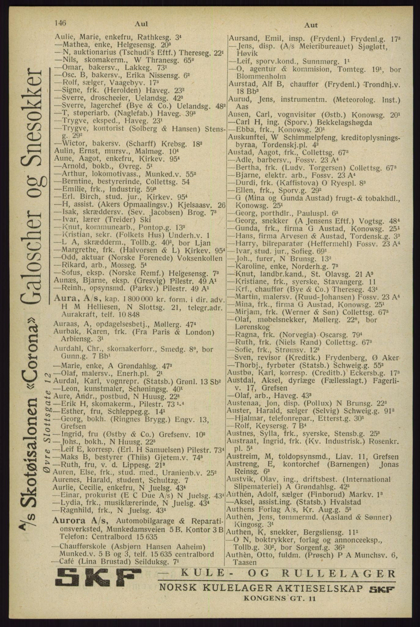 Kristiania/Oslo adressebok, PUBL/-, 1929, s. 146