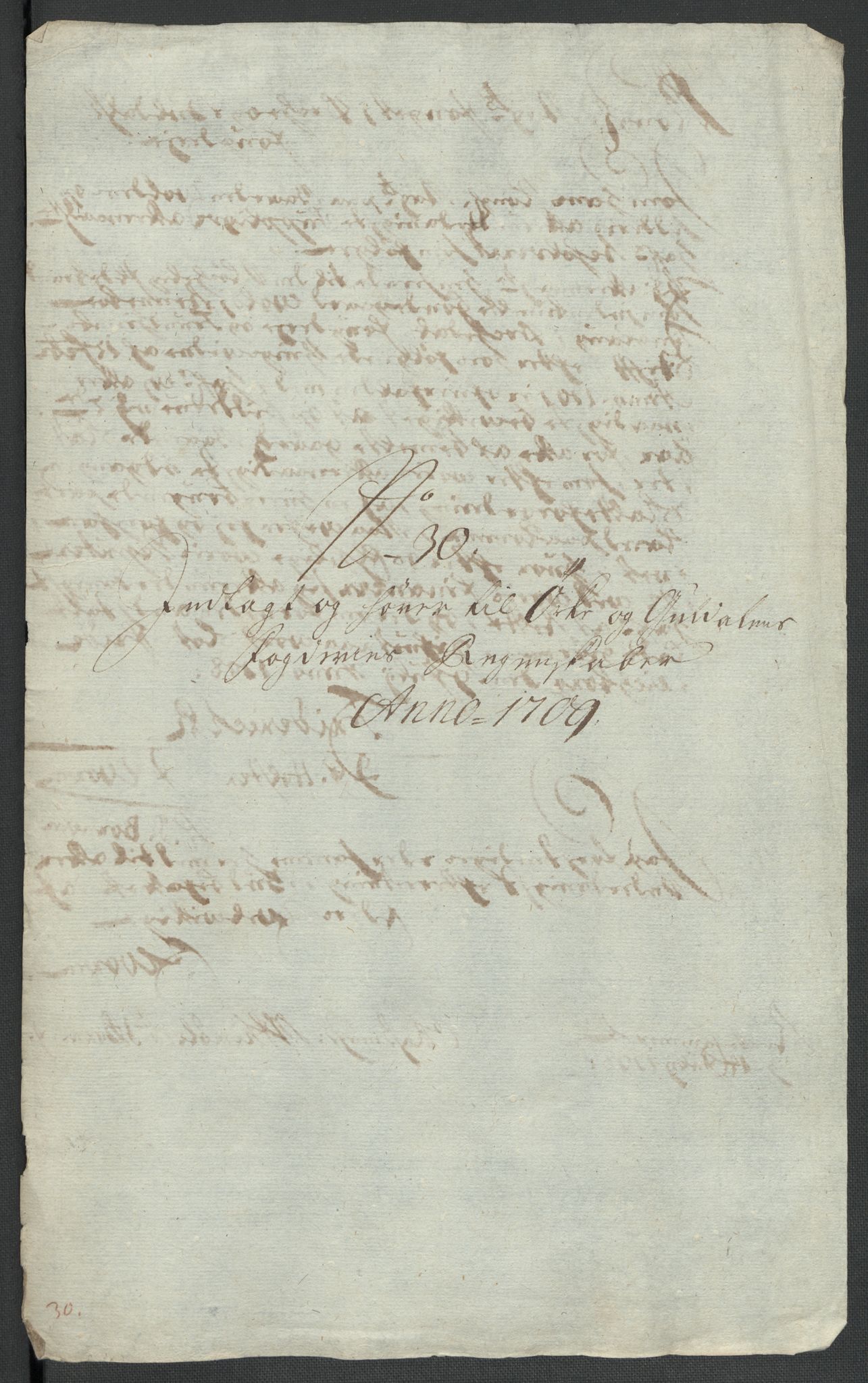 Rentekammeret inntil 1814, Reviderte regnskaper, Fogderegnskap, RA/EA-4092/R60/L3959: Fogderegnskap Orkdal og Gauldal, 1709, s. 360