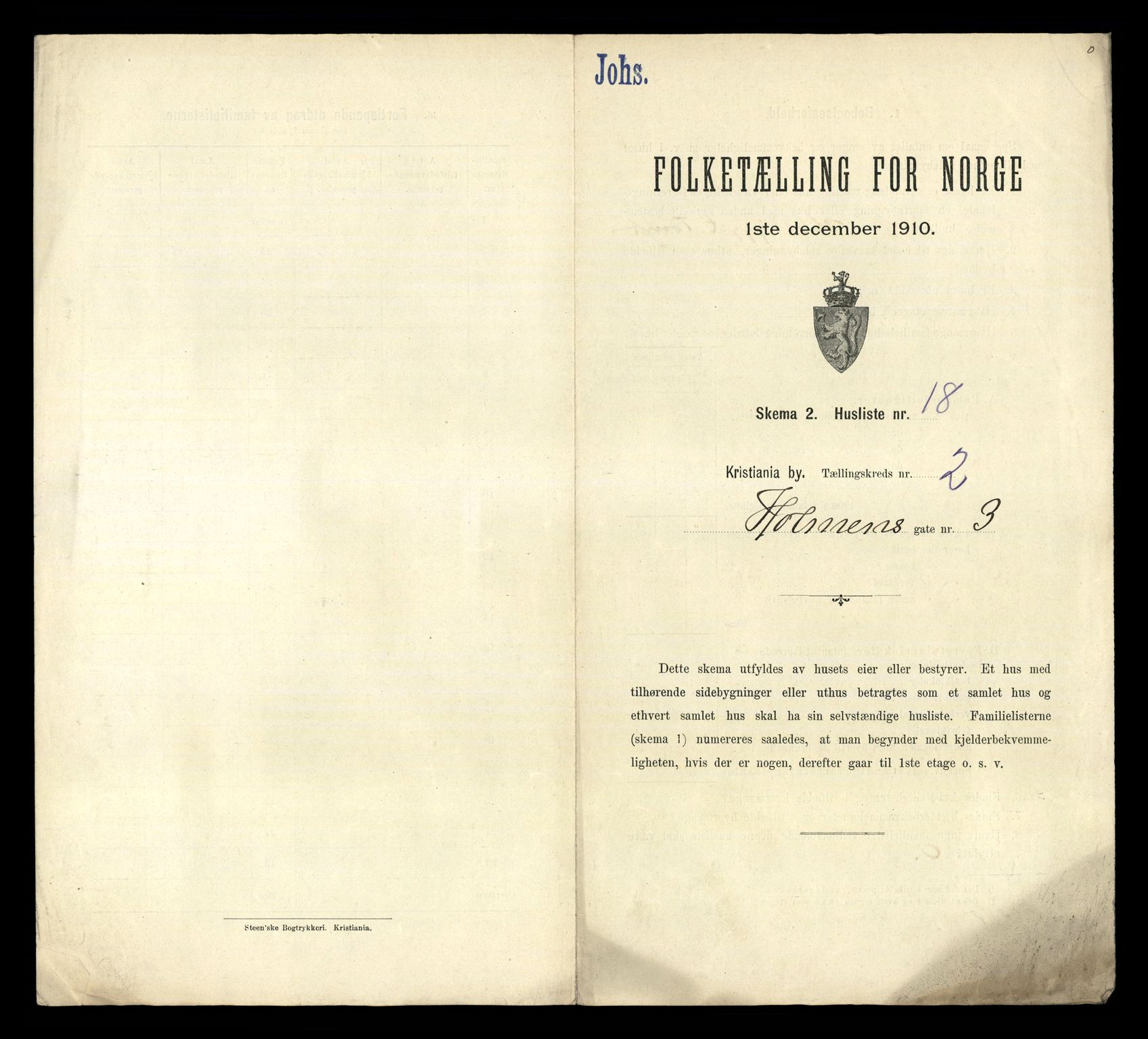 RA, Folketelling 1910 for 0301 Kristiania kjøpstad, 1910, s. 39985