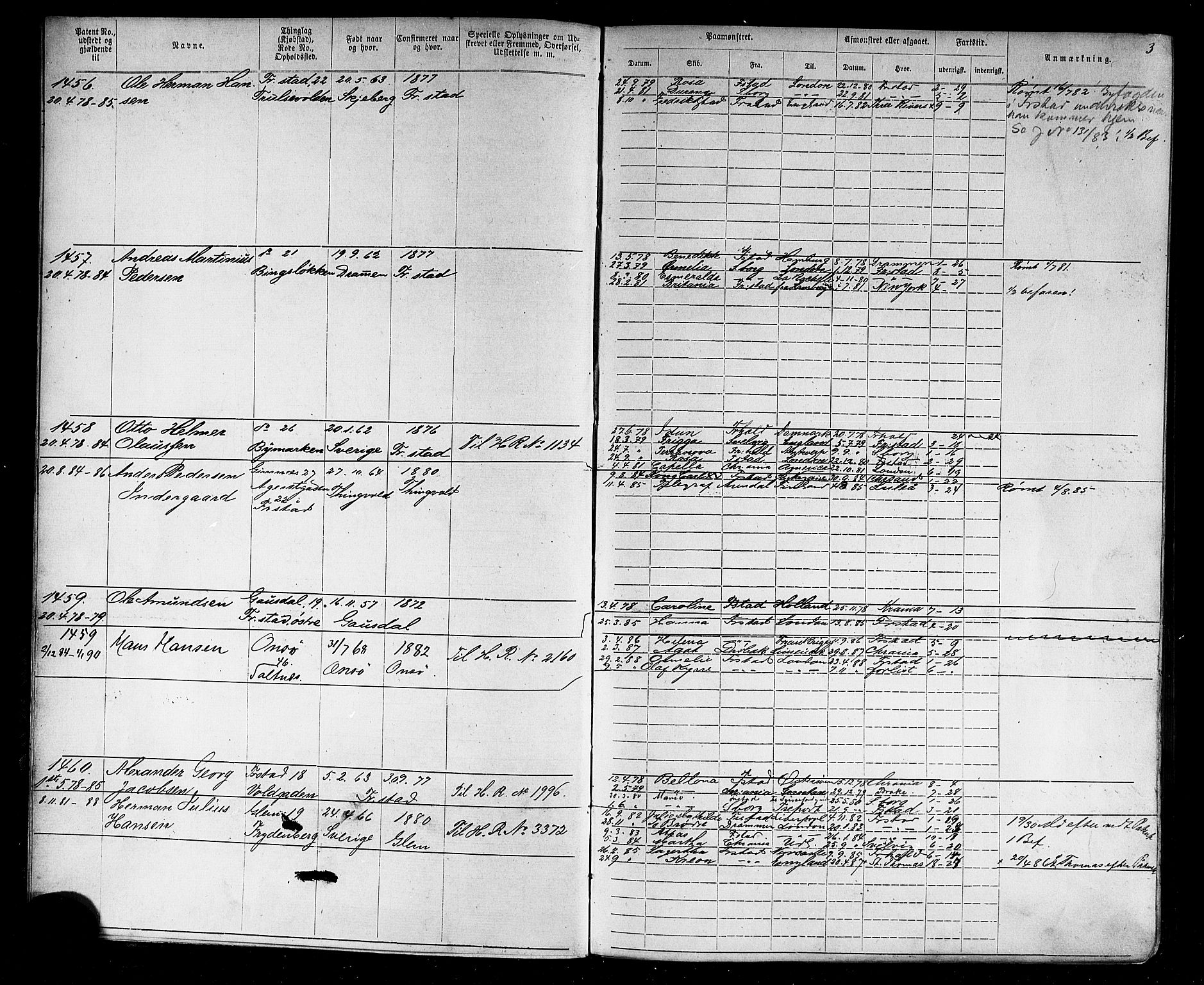 Fredrikstad mønstringskontor, AV/SAO-A-10569b/F/Fc/Fca/L0004: Annotasjonsrulle, 1885-1893, s. 5