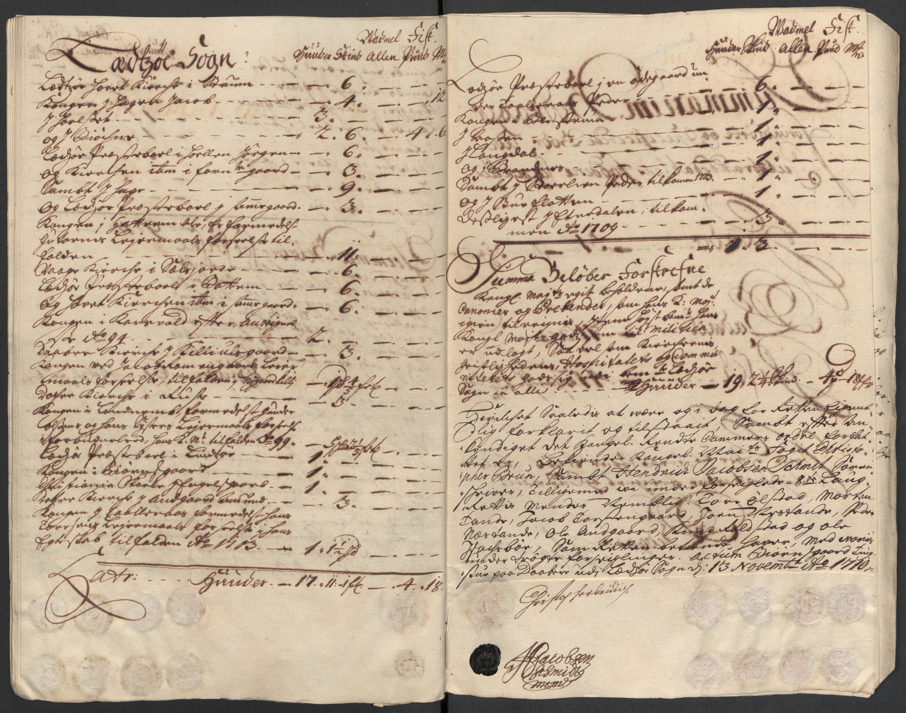 Rentekammeret inntil 1814, Reviderte regnskaper, Fogderegnskap, RA/EA-4092/R17/L1179: Fogderegnskap Gudbrandsdal, 1708-1710, s. 417