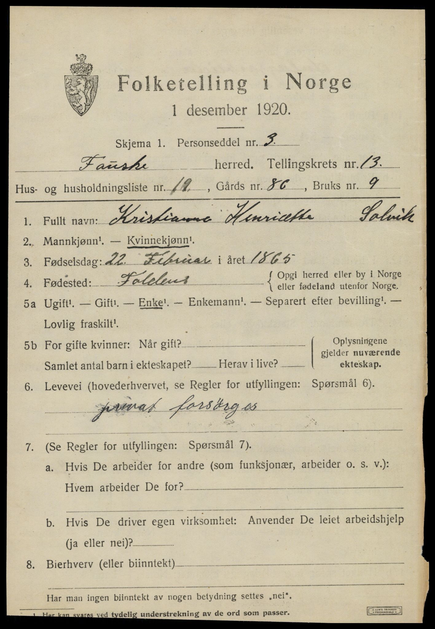 SAT, Folketelling 1920 for 1841 Fauske herred, 1920, s. 8658