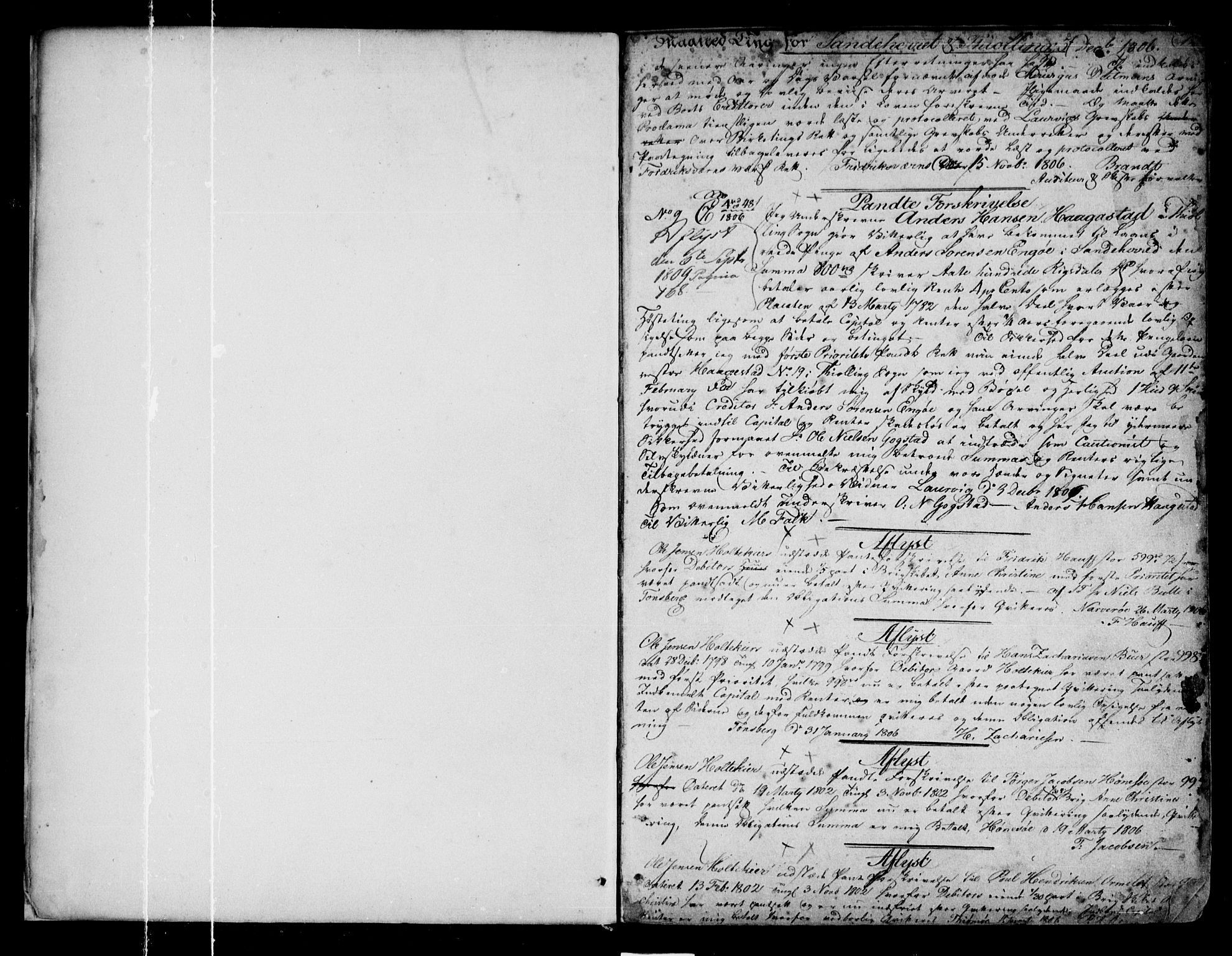 Larvik sorenskriveri, SAKO/A-83/G/Ga/Gab/L0004: Pantebok nr. II 4, 1806-1815, s. 10-11