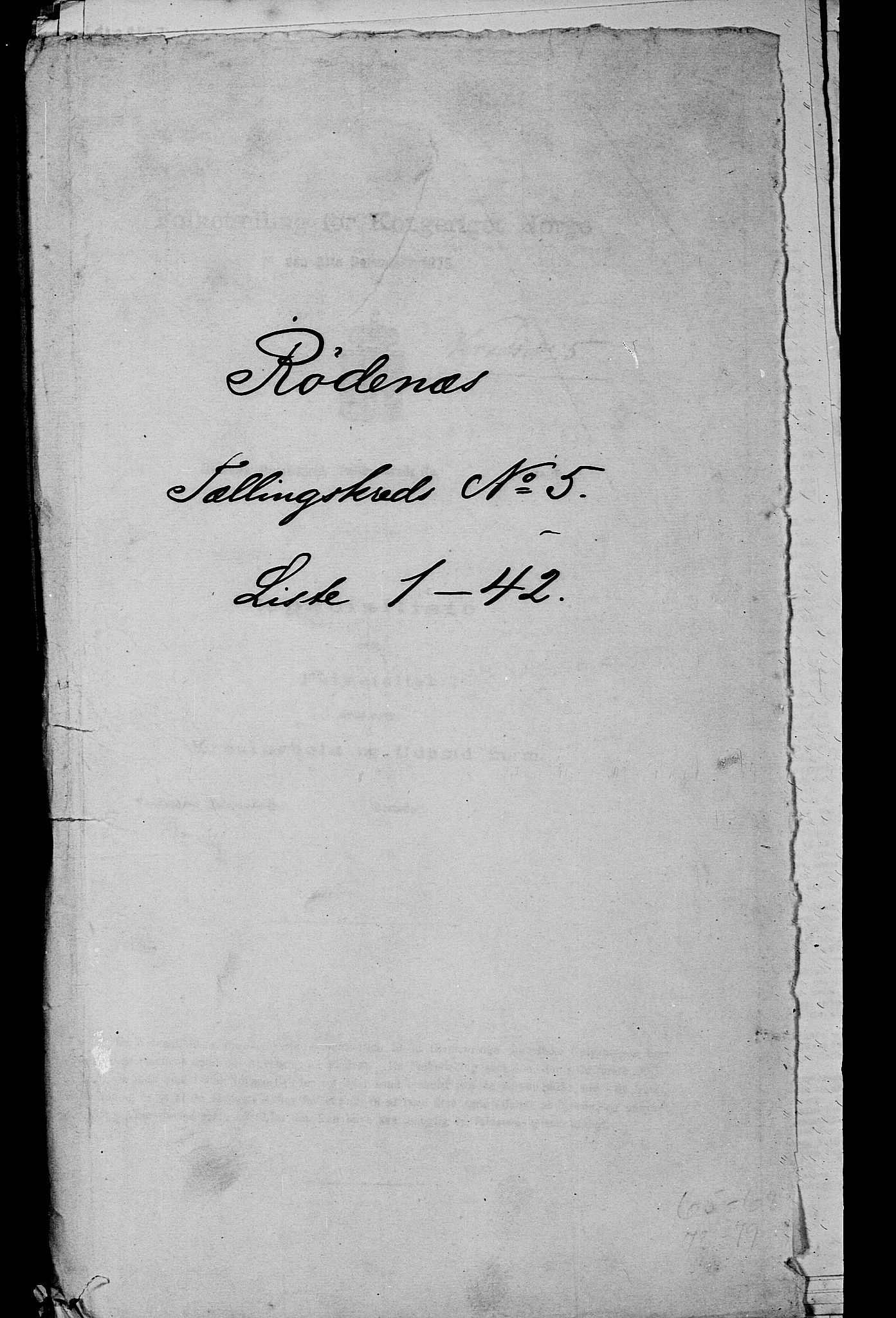 RA, Folketelling 1875 for 0120P Rødenes prestegjeld, 1875, s. 705