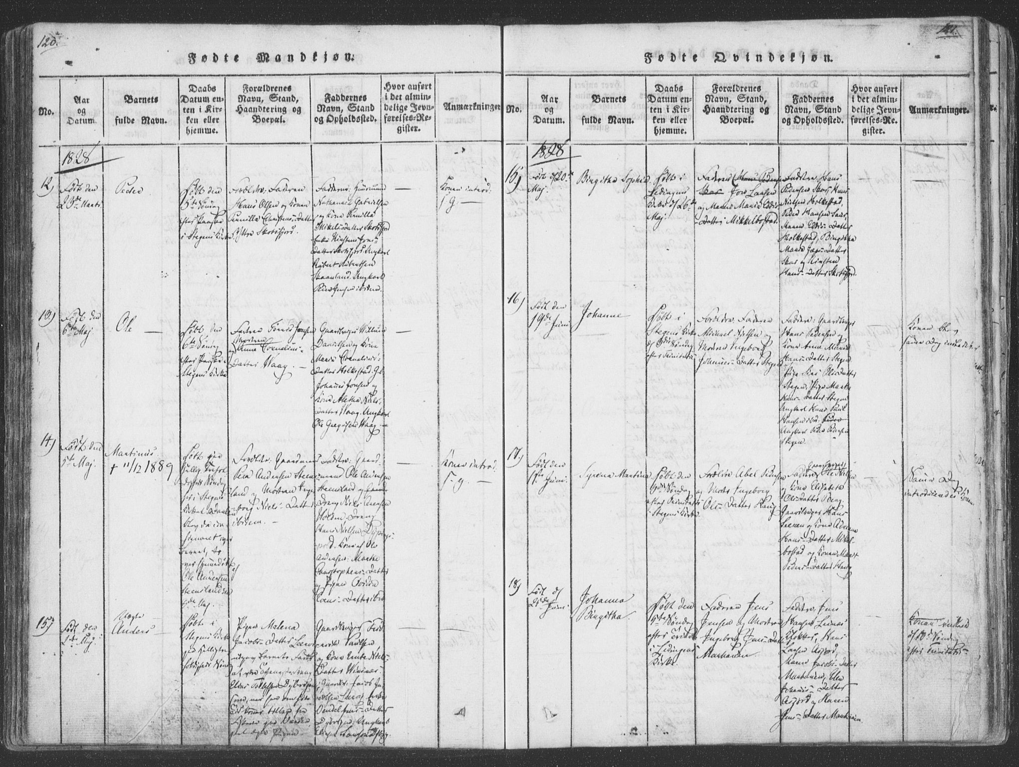 Ministerialprotokoller, klokkerbøker og fødselsregistre - Nordland, AV/SAT-A-1459/855/L0798: Ministerialbok nr. 855A06, 1821-1835, s. 120-121
