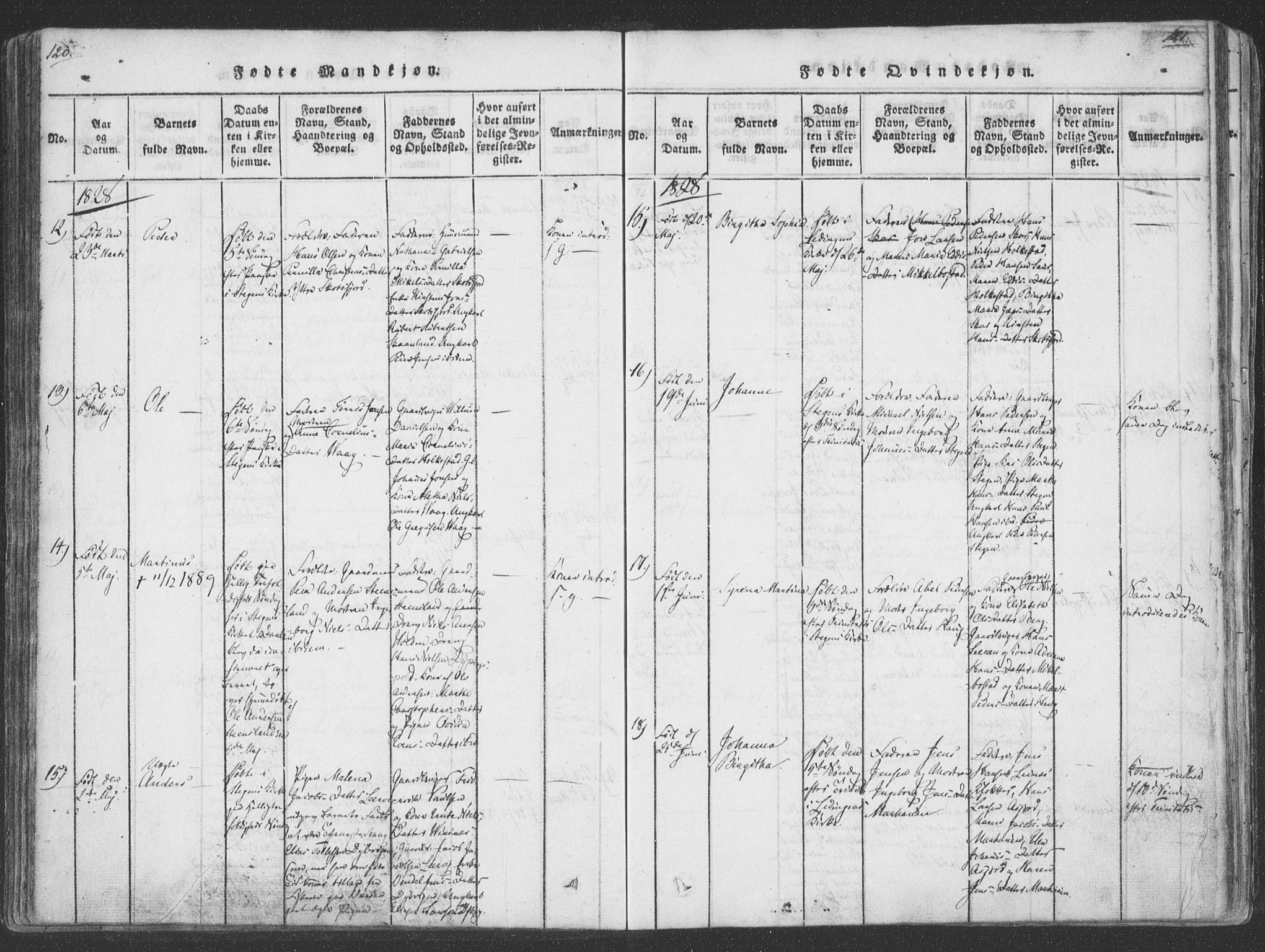 Ministerialprotokoller, klokkerbøker og fødselsregistre - Nordland, SAT/A-1459/855/L0798: Ministerialbok nr. 855A06, 1821-1835, s. 120-121