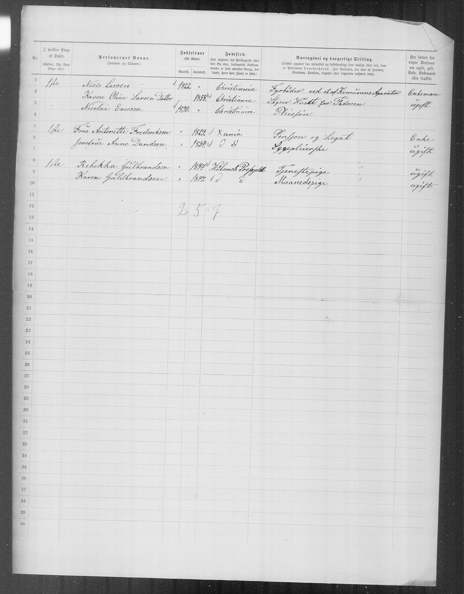 OBA, Kommunal folketelling 31.12.1899 for Kristiania kjøpstad, 1899, s. 11339