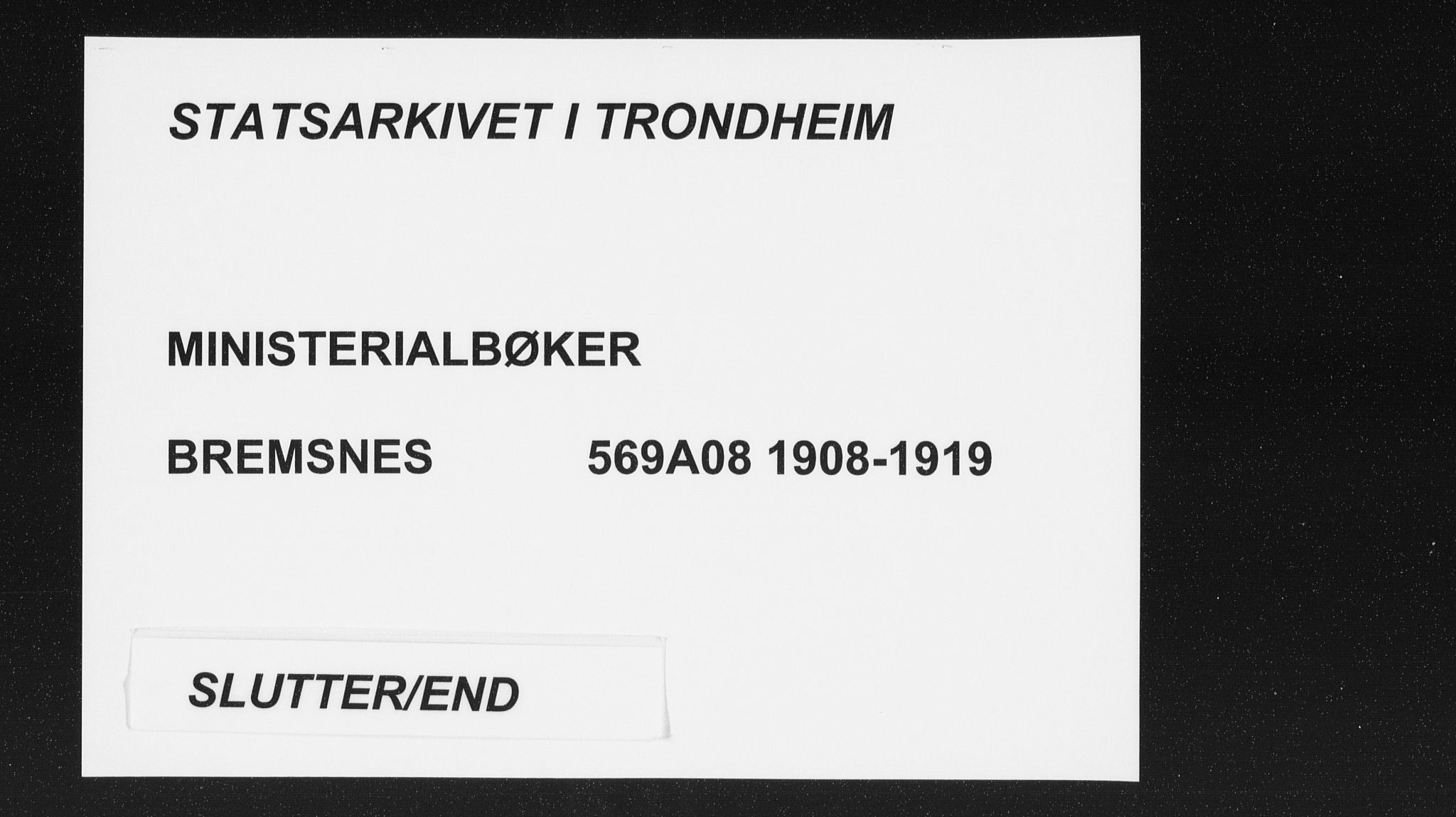 Ministerialprotokoller, klokkerbøker og fødselsregistre - Møre og Romsdal, AV/SAT-A-1454/569/L0822: Ministerialbok nr. 569A08, 1908-1919