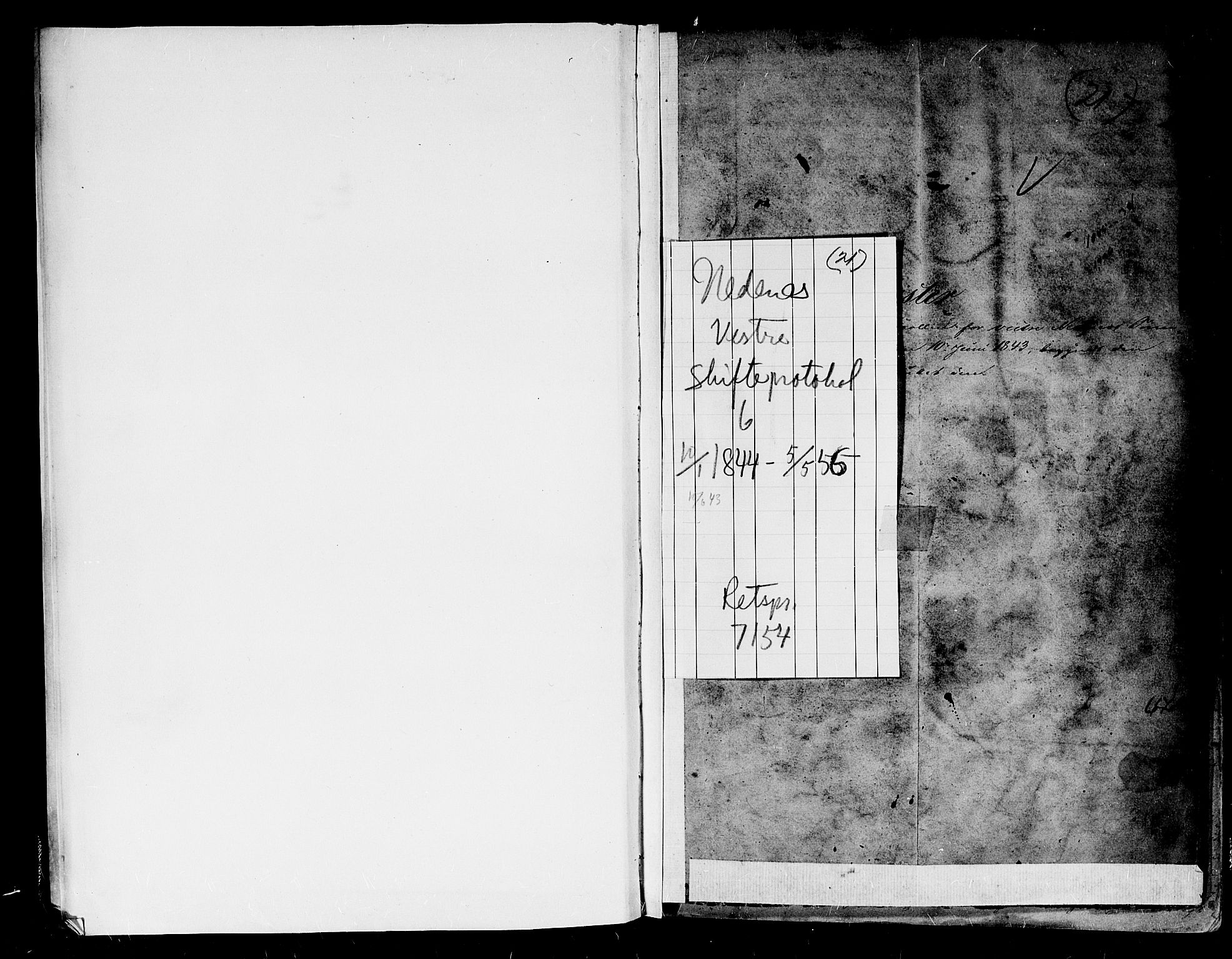 Vestre Nedenes/Sand sorenskriveri, AV/SAK-1221-0010/H/Hc/L0004: Skifteforhandlingsprotokoll nr. 2, 1844-1856