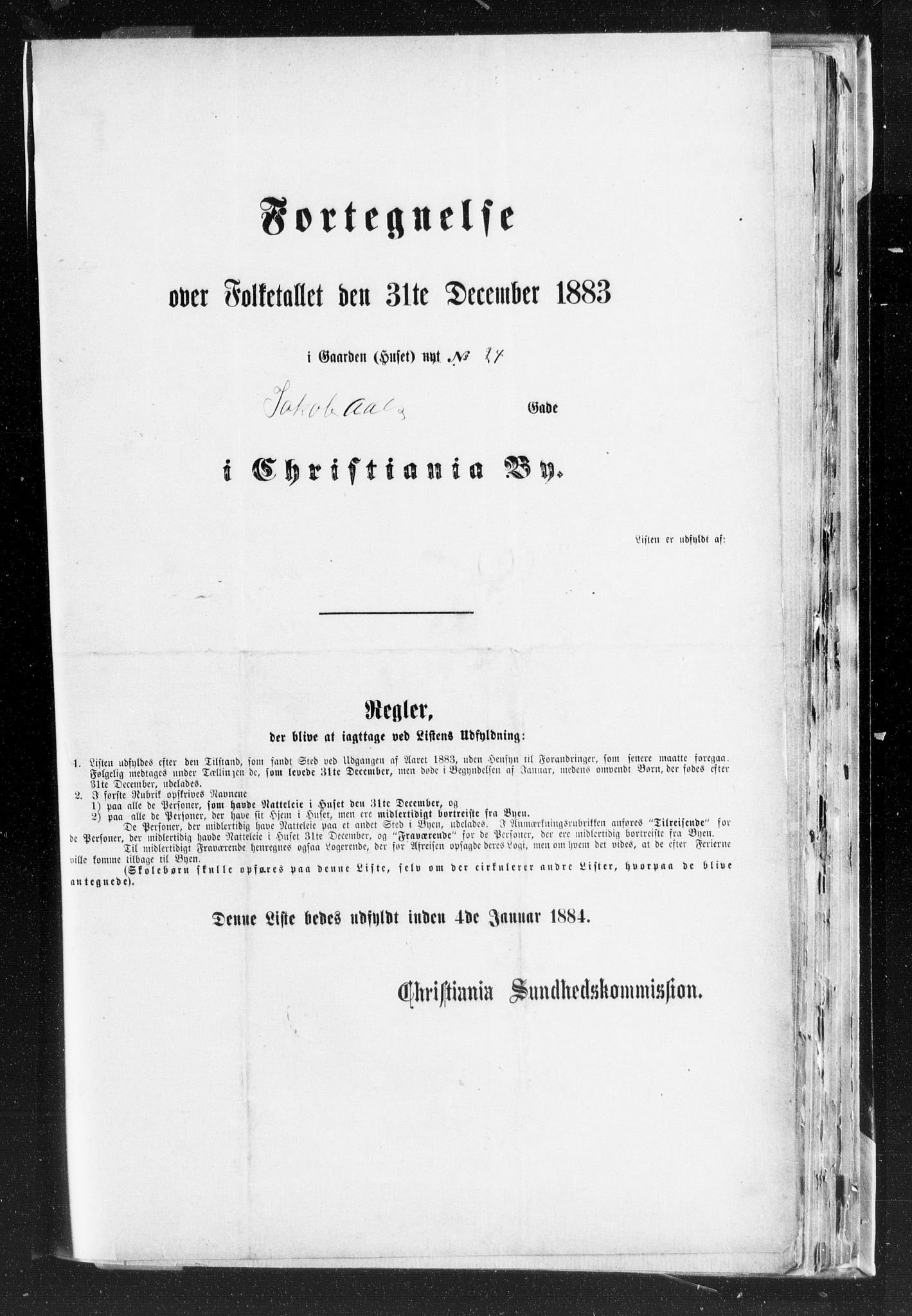 OBA, Kommunal folketelling 31.12.1883 for Kristiania kjøpstad, 1883, s. 1950