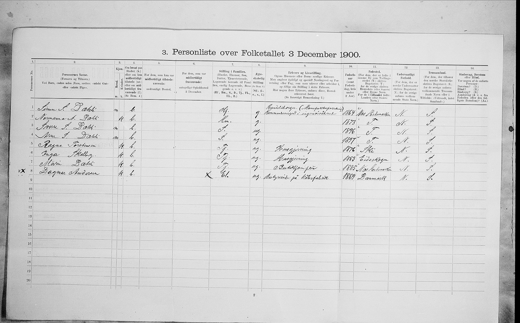 SAO, Folketelling 1900 for 0301 Kristiania kjøpstad, 1900, s. 95146