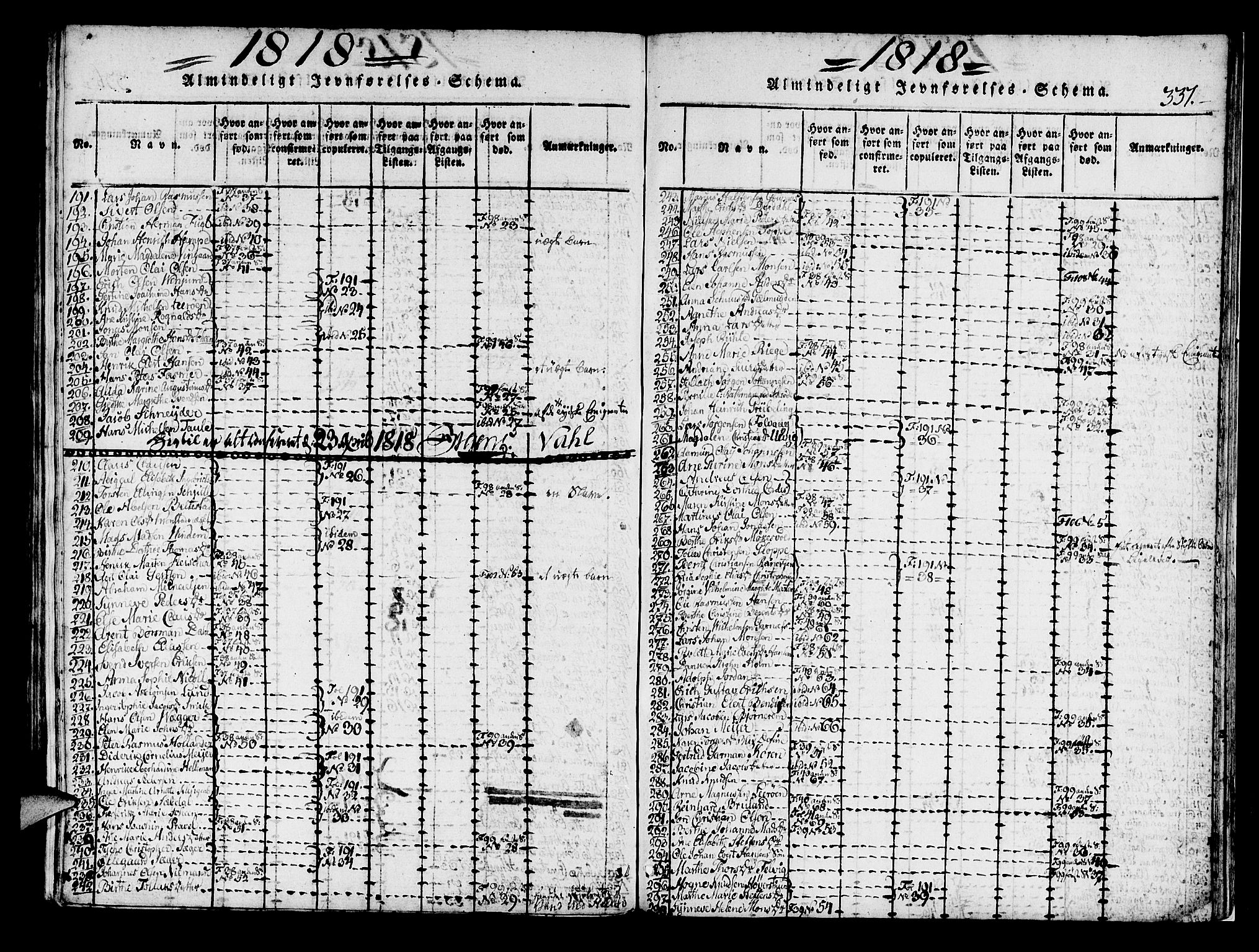 Korskirken sokneprestembete, AV/SAB-A-76101/H/Haa/L0013: Ministerialbok nr. A 13, 1815-1822, s. 337