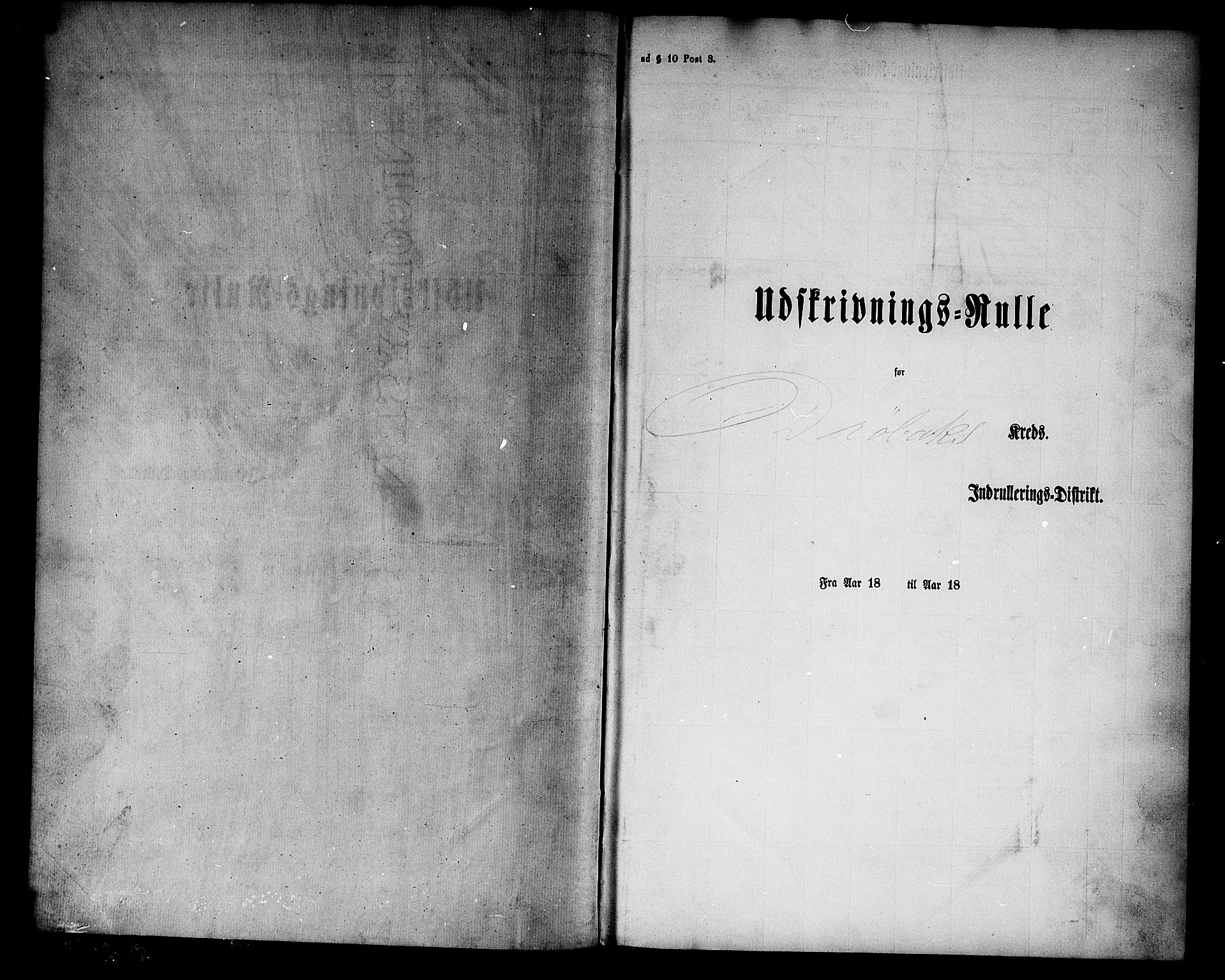 Drøbak mønstringskontor, SAO/A-10569f/F/Fc/Fcc/L0001: Utskrivningsrulle, 1860