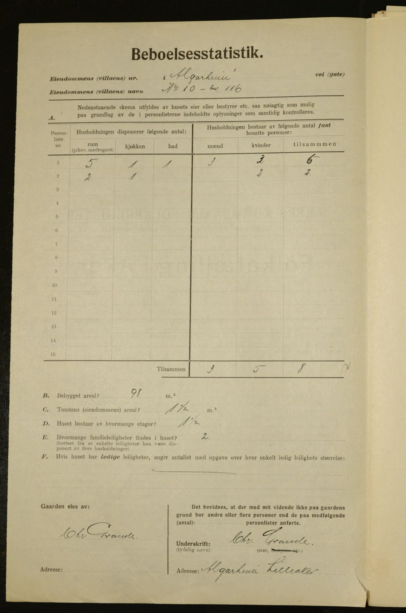 , Kommunal folketelling 1.12.1923 for Aker, 1923, s. 6809