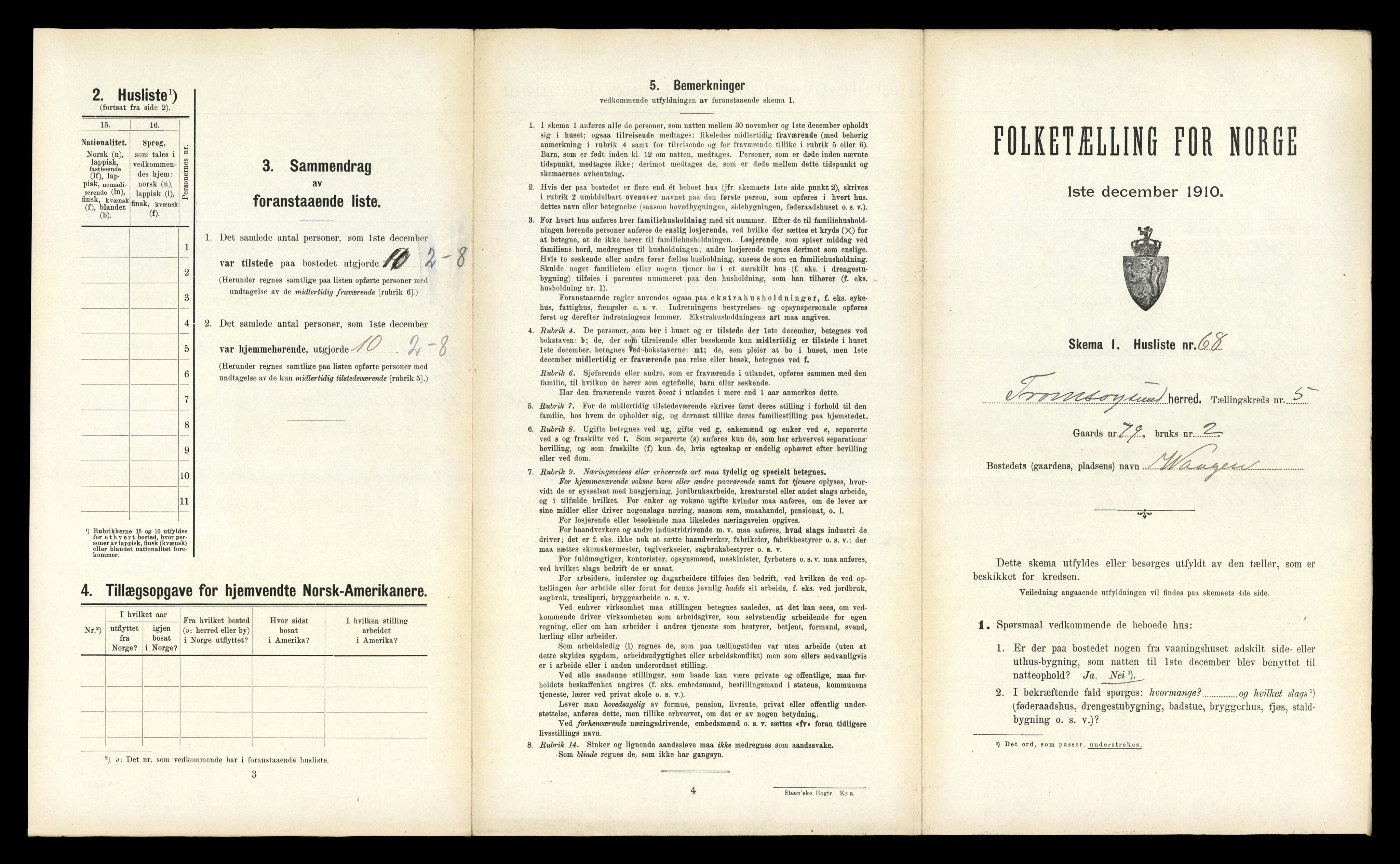 RA, Folketelling 1910 for 1934 Tromsøysund herred, 1910, s. 1157