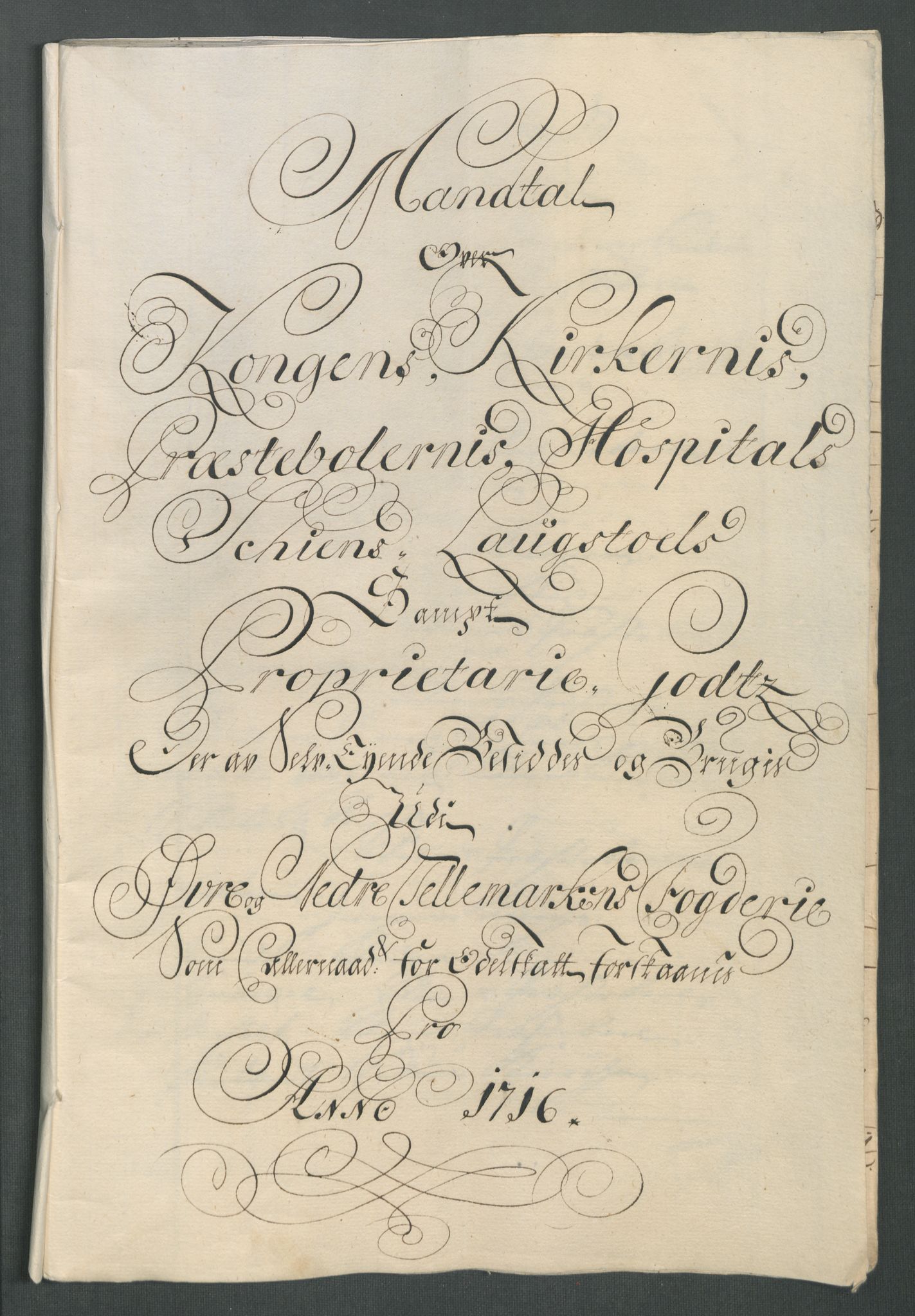 Rentekammeret inntil 1814, Reviderte regnskaper, Fogderegnskap, AV/RA-EA-4092/R36/L2128: Fogderegnskap Øvre og Nedre Telemark og Bamble, 1716, s. 326