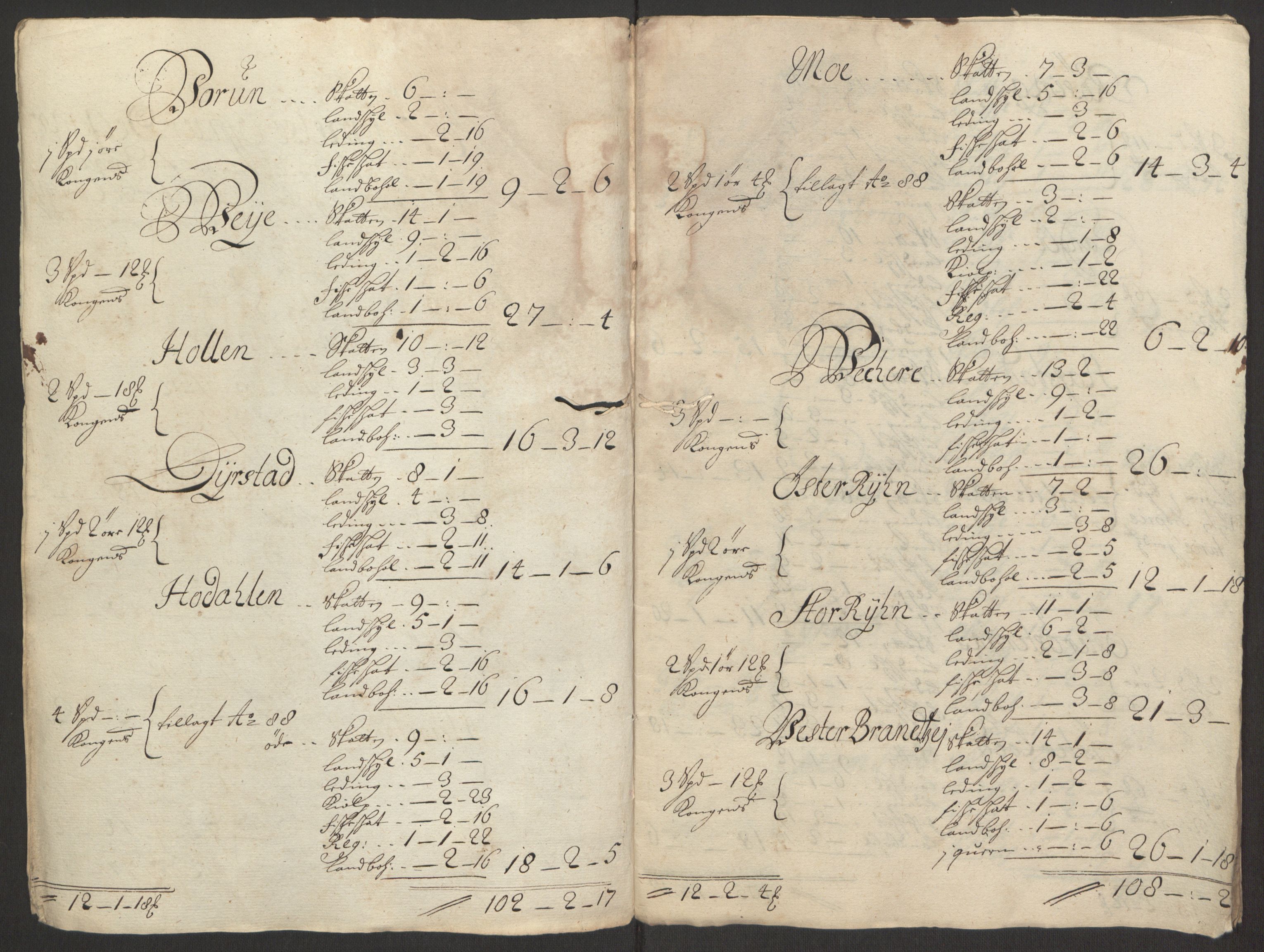 Rentekammeret inntil 1814, Reviderte regnskaper, Fogderegnskap, RA/EA-4092/R63/L4308: Fogderegnskap Inderøy, 1692-1694, s. 205