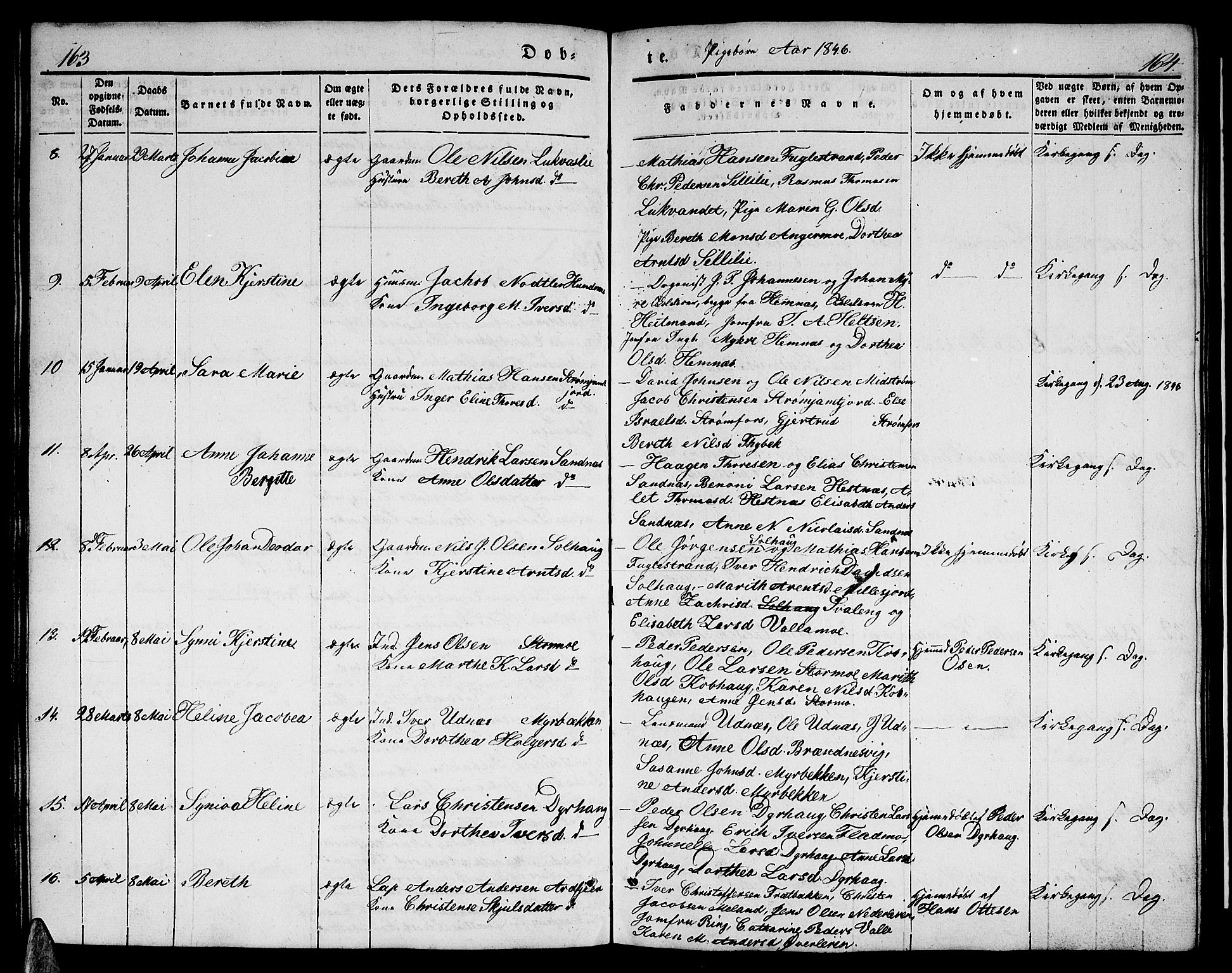 Ministerialprotokoller, klokkerbøker og fødselsregistre - Nordland, AV/SAT-A-1459/825/L0364: Klokkerbok nr. 825C01, 1841-1863, s. 163-164