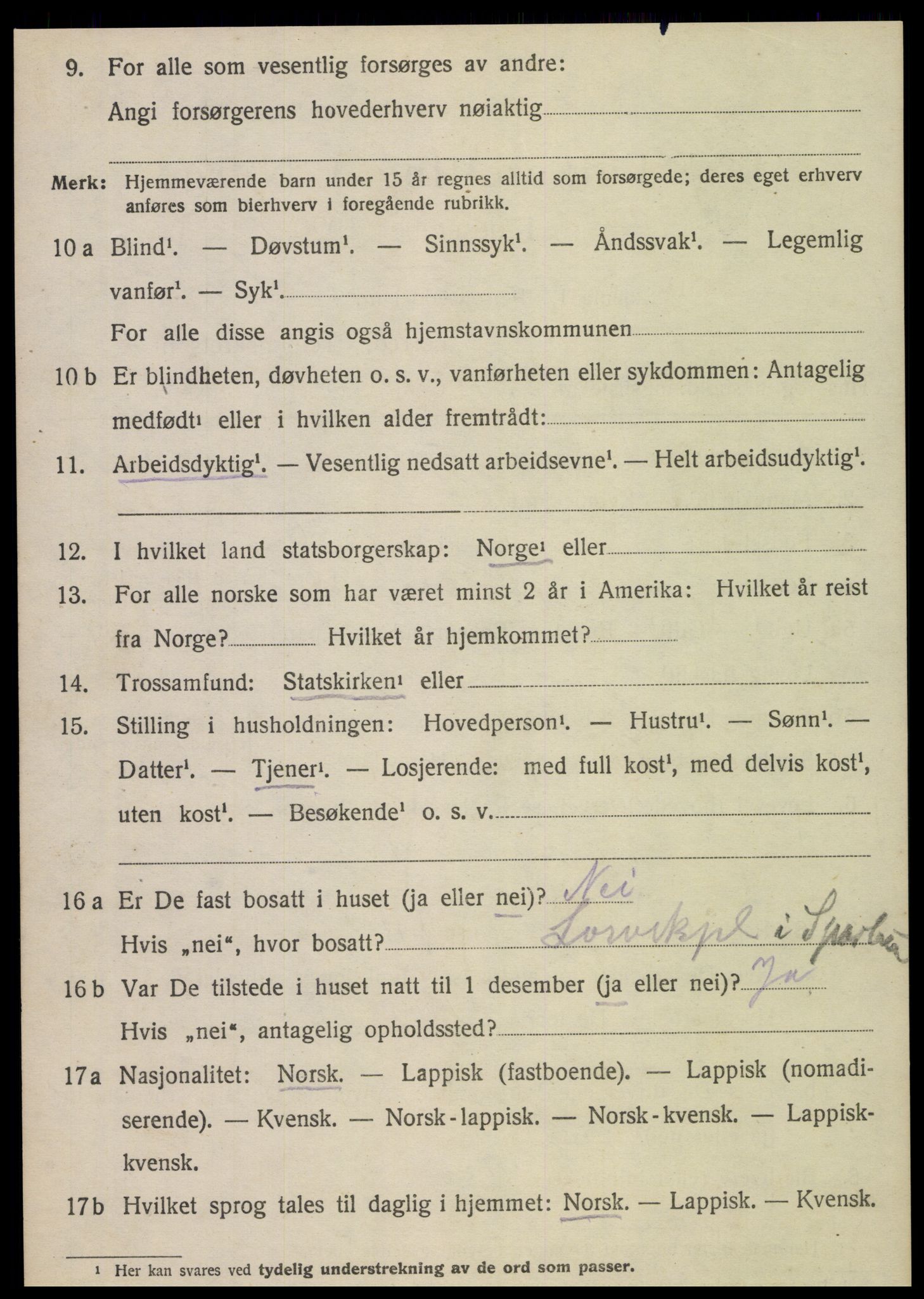 SAT, Folketelling 1920 for 1731 Sparbu herred, 1920, s. 3170