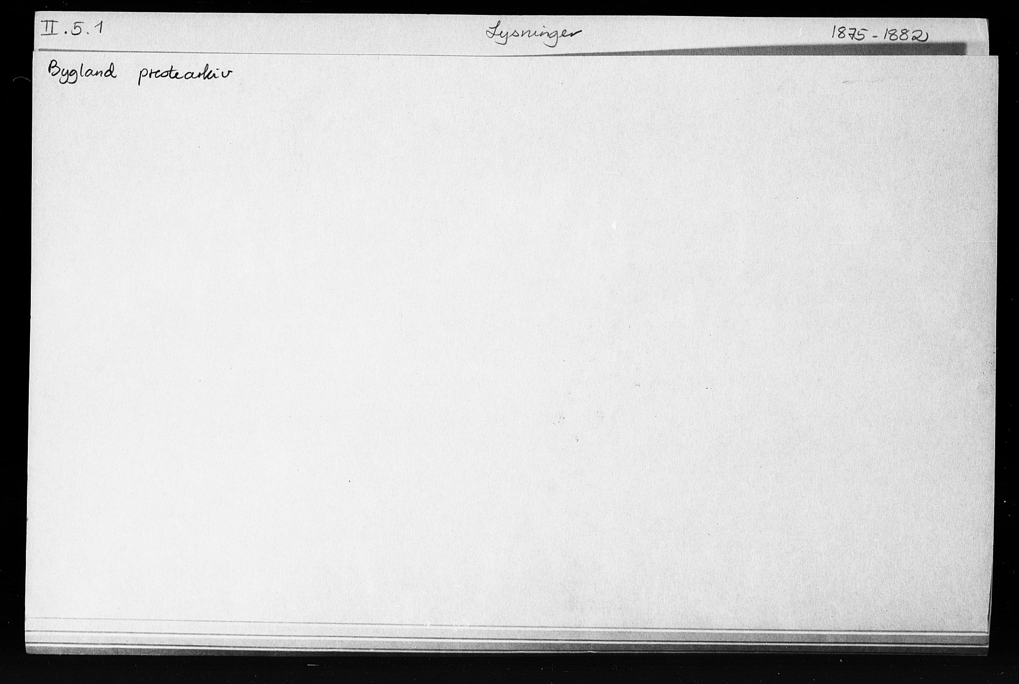 Bjelland sokneprestkontor, SAK/1111-0005/F/Fe/L0001: Lysningsprotokoll nr. II 5 1, 1875-1882