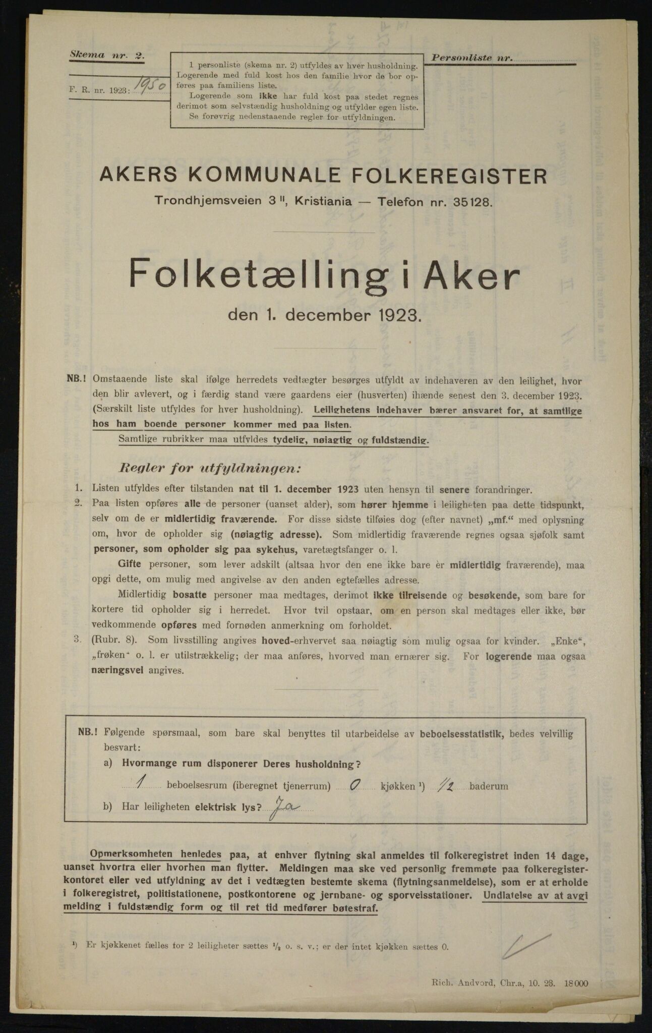 , Kommunal folketelling 1.12.1923 for Aker, 1923, s. 20681