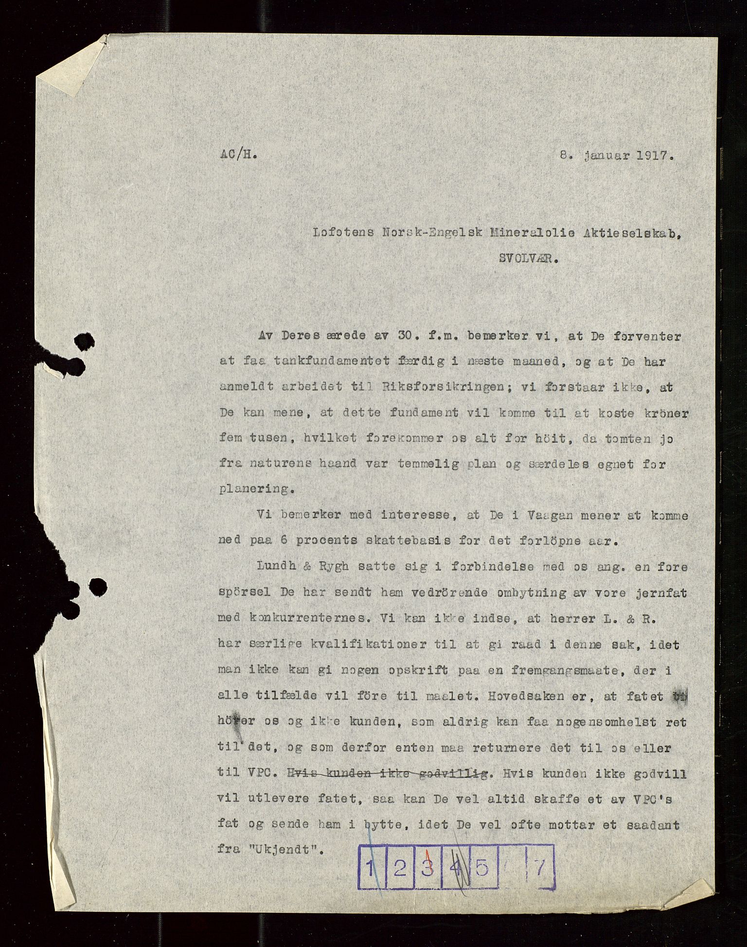 Pa 1521 - A/S Norske Shell, AV/SAST-A-101915/E/Ea/Eaa/L0019: Sjefskorrespondanse, 1917, s. 678