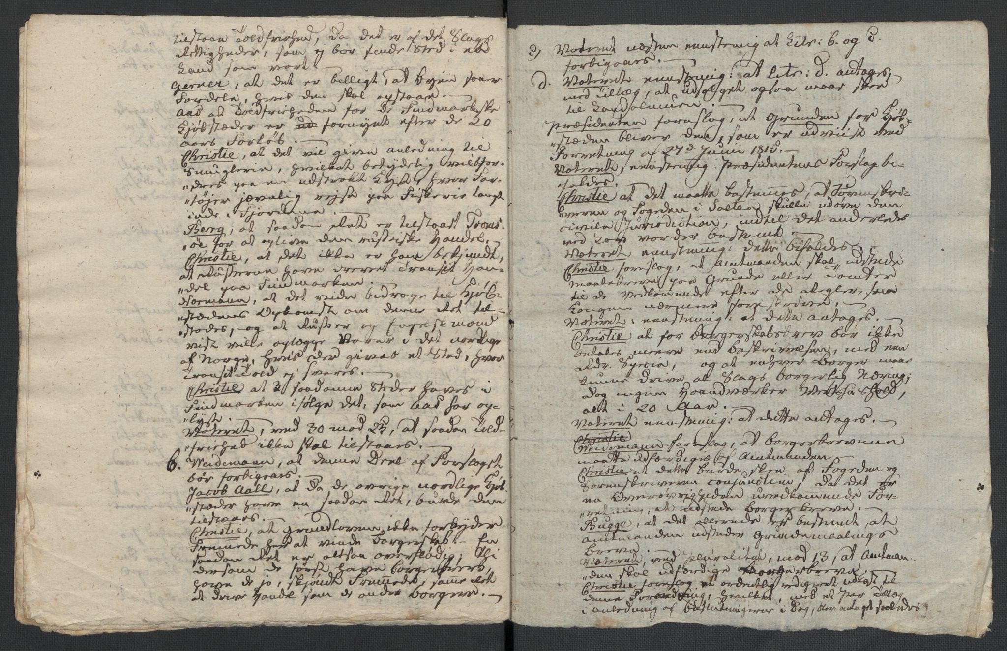 Christie, Wilhelm Frimann Koren, AV/RA-PA-0014/F/L0005: Christies dokumenter fra Stortinget, 1815-1816, s. 777
