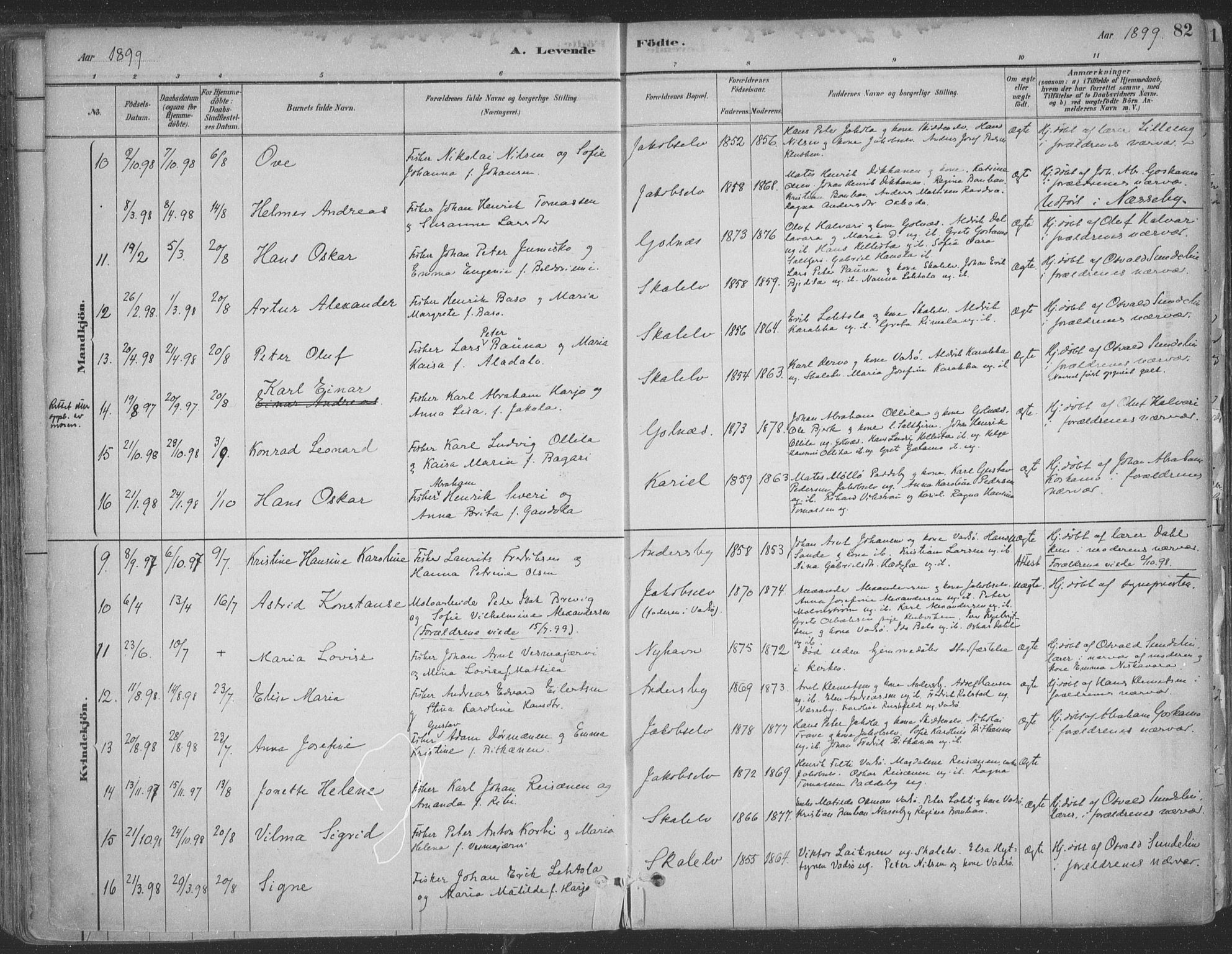 Vadsø sokneprestkontor, AV/SATØ-S-1325/H/Ha/L0009kirke: Ministerialbok nr. 9, 1881-1917, s. 82