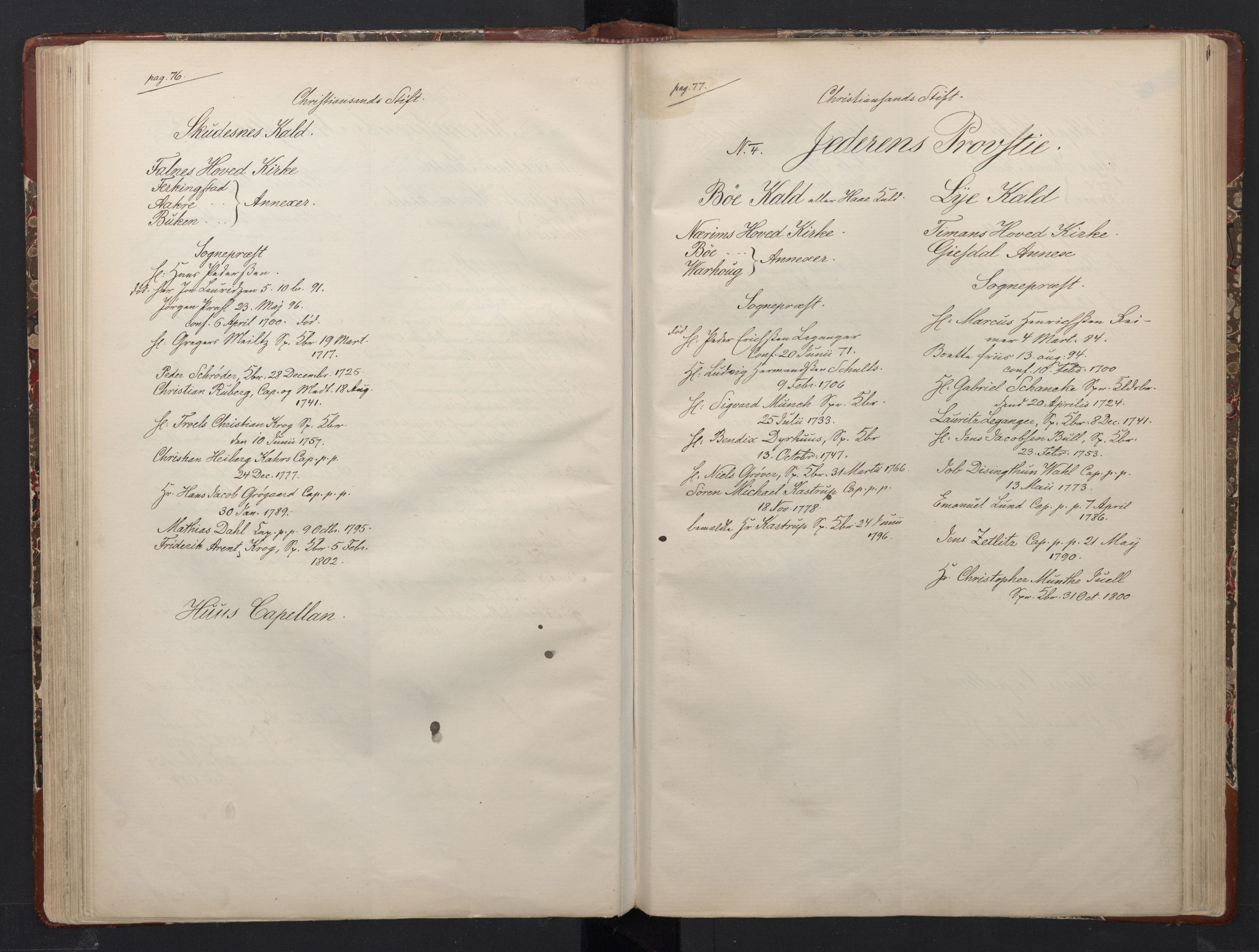 Avskriftsamlingen, AV/RA-EA-4022/F/Fa/L0102: Fortegnelse over prestekallene og over bestallinger for prester i Norge fra slutten av 17. århundre inntil året 1800, 1670-1804, s. 72