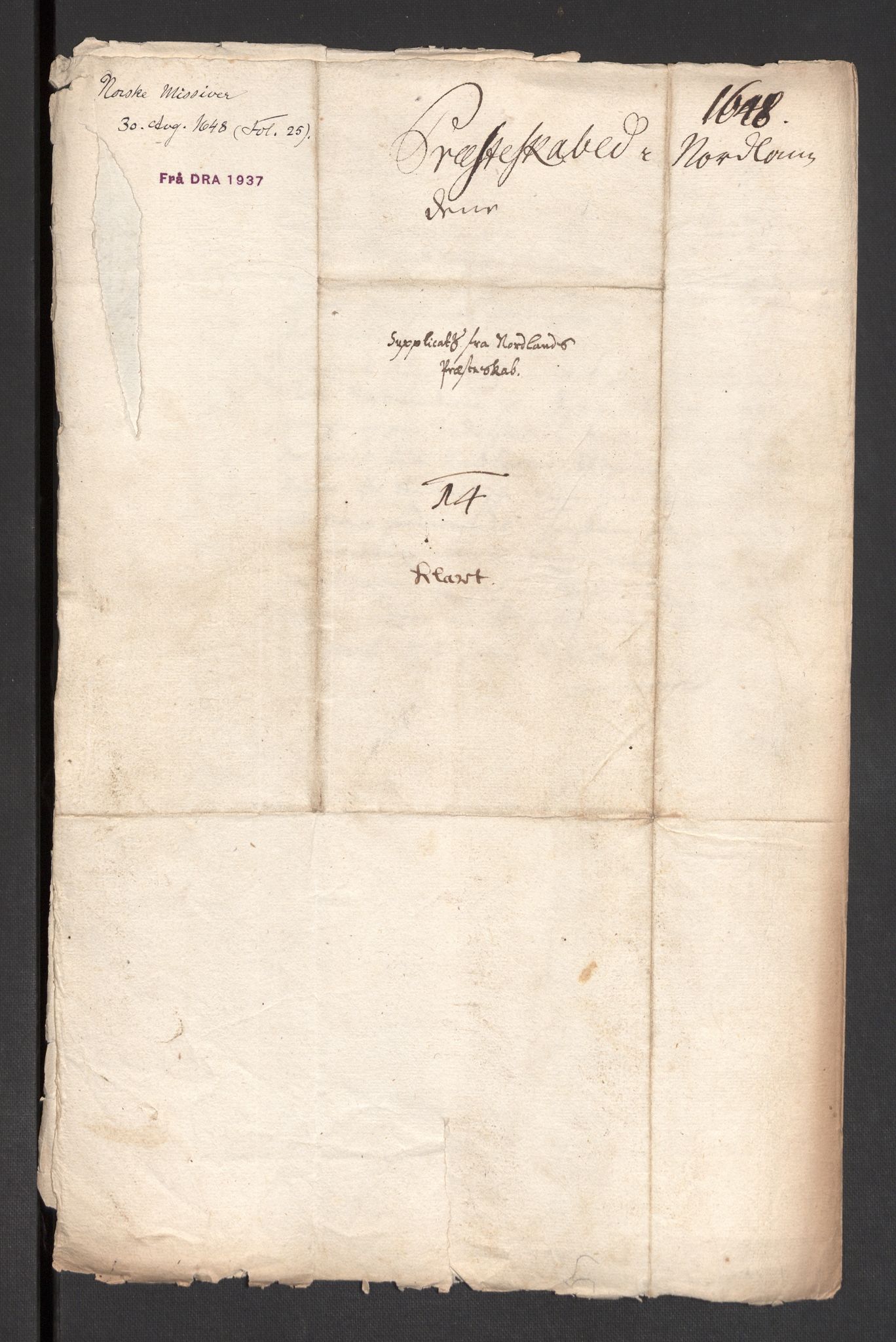 Danske Kanselli 1572-1799, AV/RA-EA-3023/F/Fc/Fcc/Fcca/L0012: Norske innlegg 1572-1799, 1648-1649, s. 319
