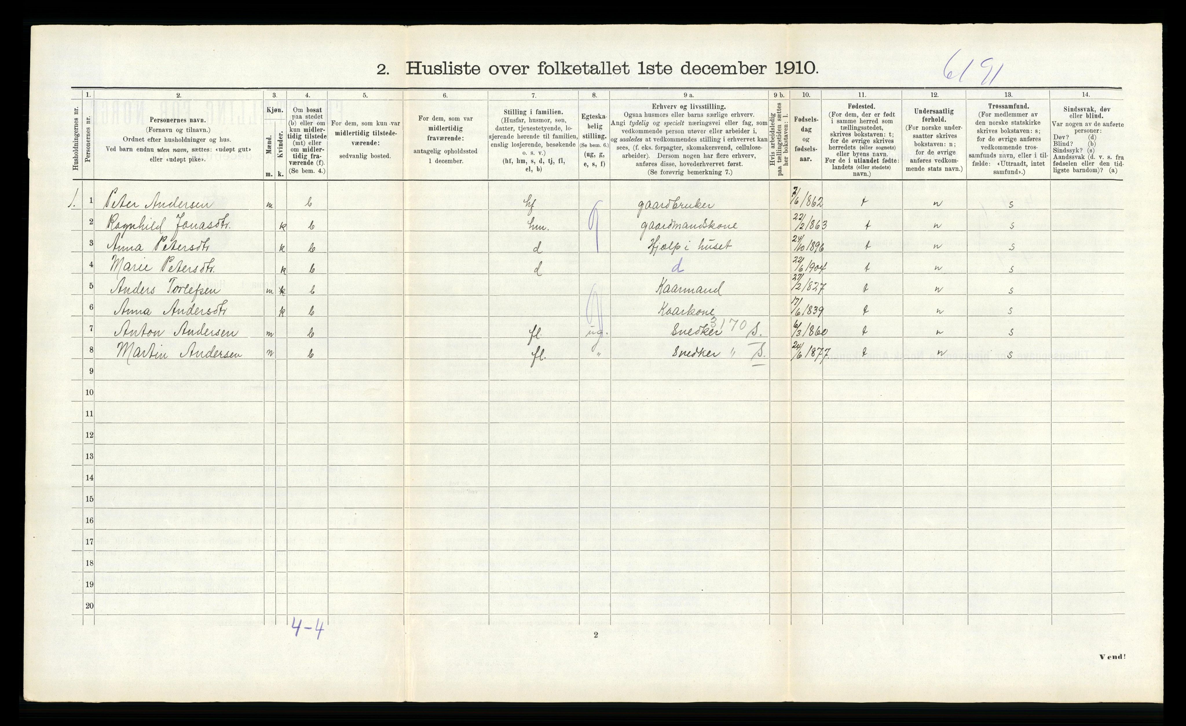 RA, Folketelling 1910 for 1617 Hitra herred, 1910, s. 492