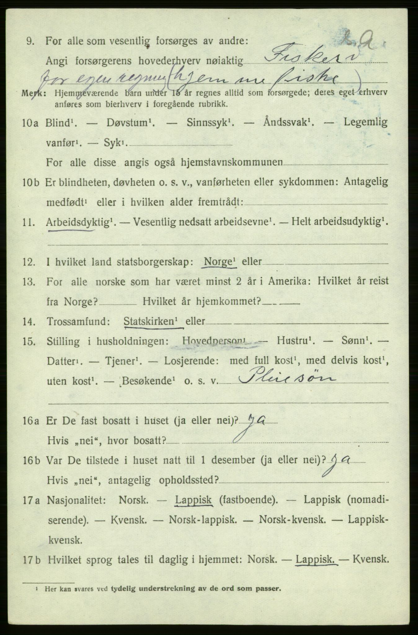 SATØ, Folketelling 1920 for 2017 Kvalsund herred, 1920, s. 507