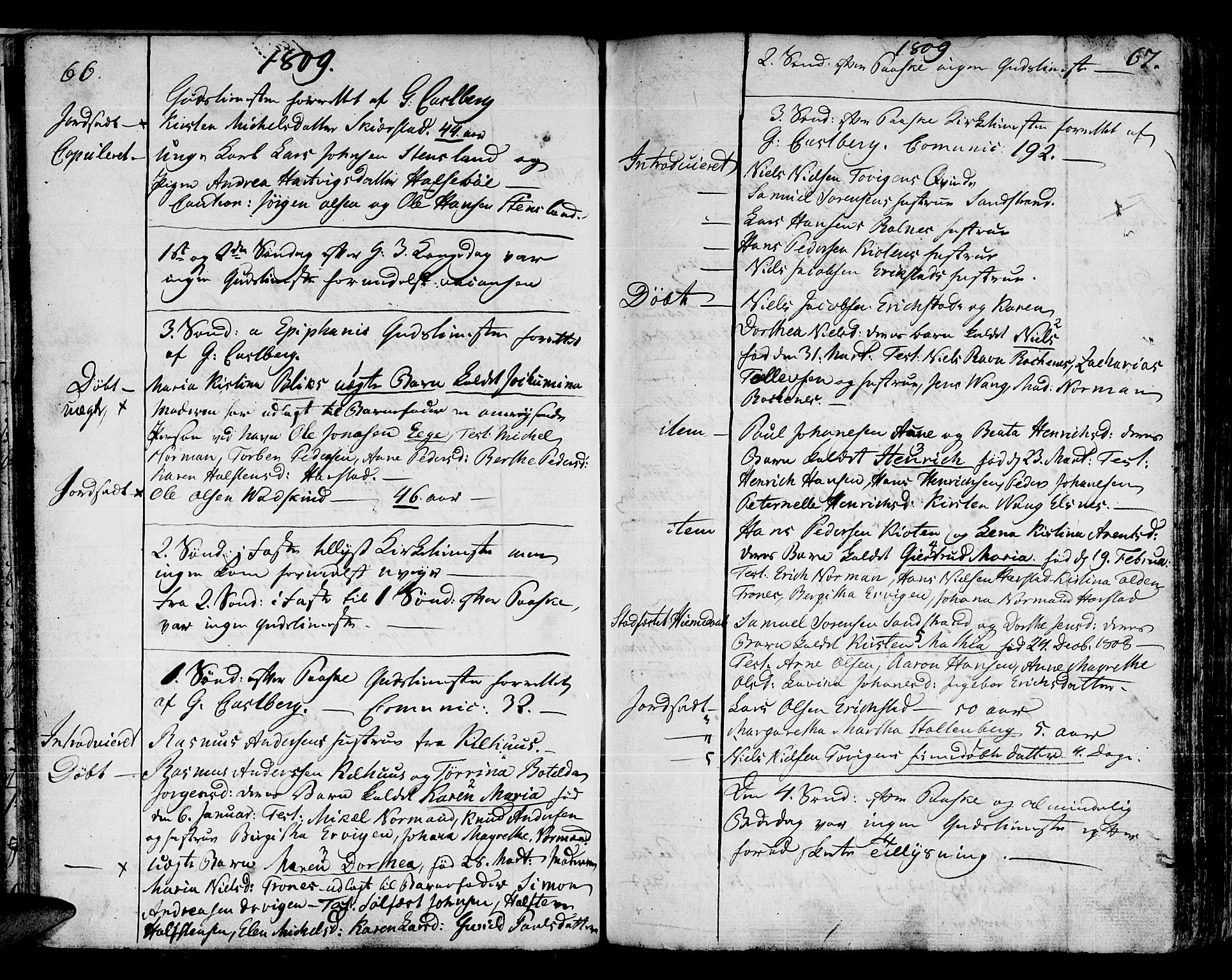Trondenes sokneprestkontor, AV/SATØ-S-1319/H/Ha/L0005kirke: Ministerialbok nr. 5, 1804-1820, s. 66-67