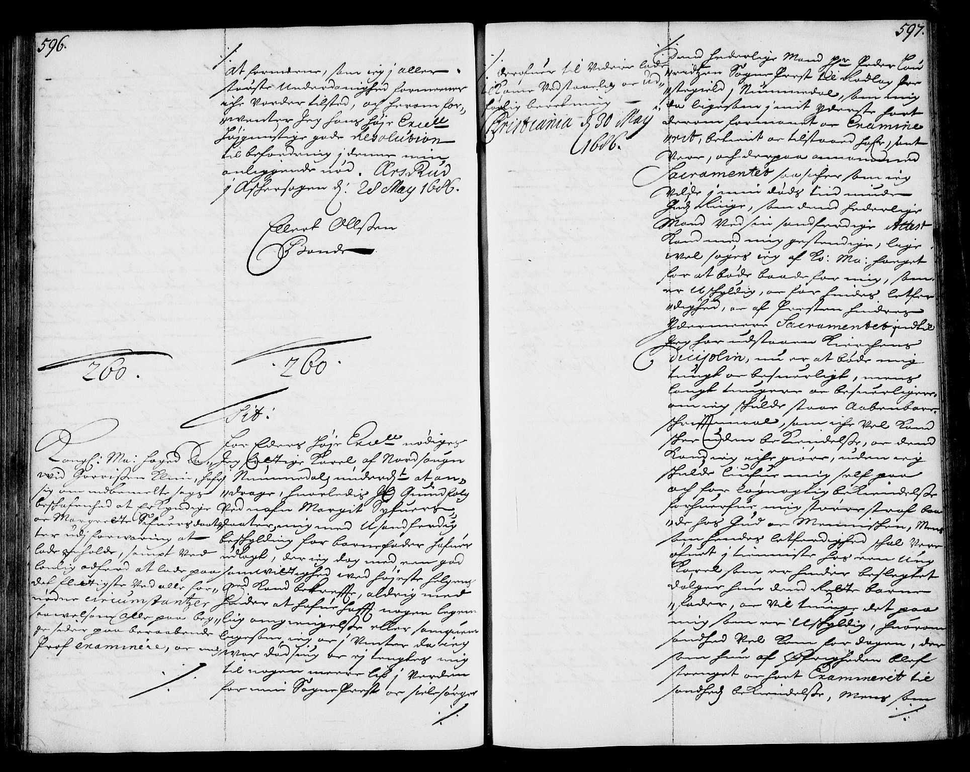 Stattholderembetet 1572-1771, AV/RA-EA-2870/Ae/L0002: Supplikasjons- og resolusjonsprotokoll, 1686, s. 596-597