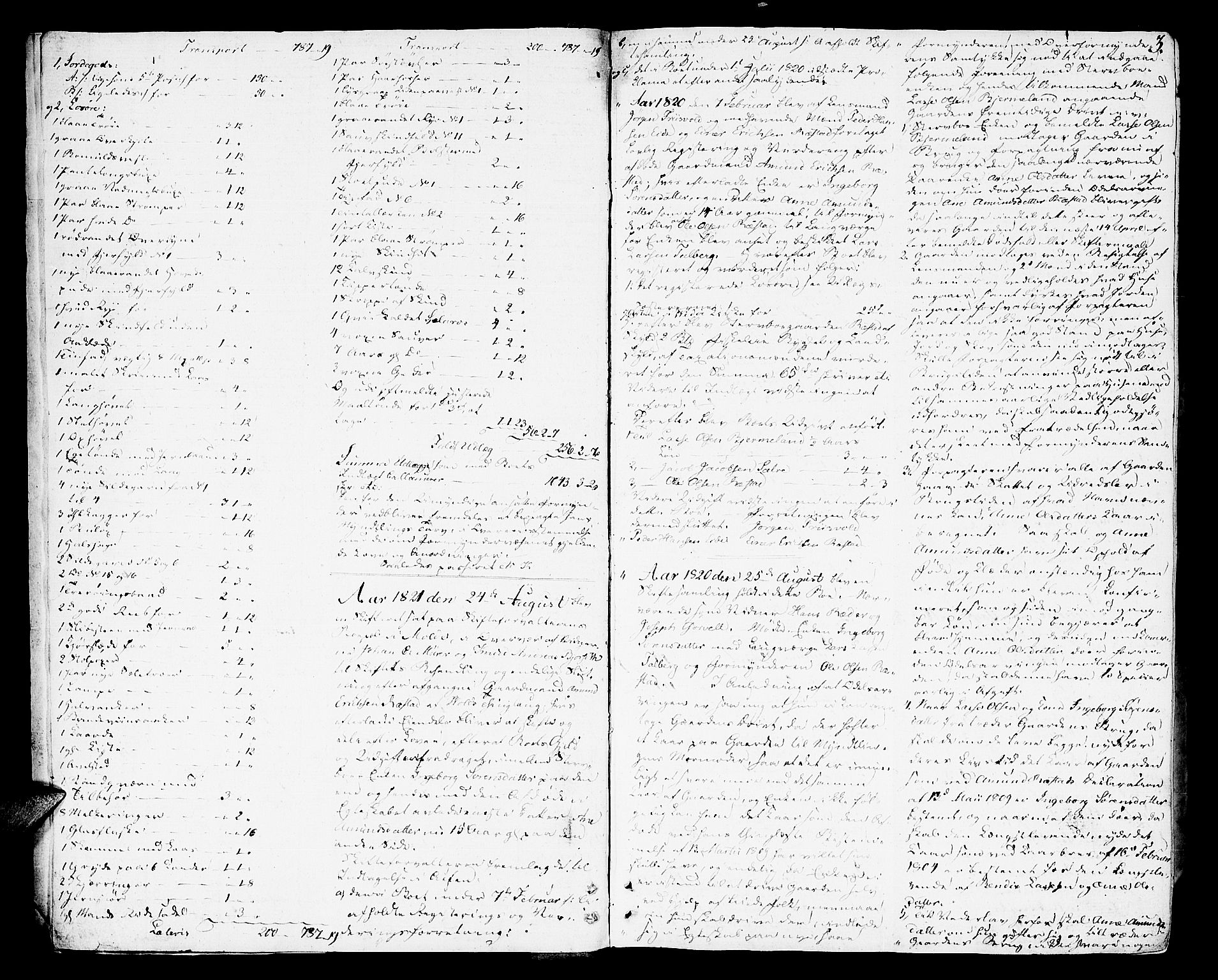 Romsdal sorenskriveri, SAT/A-4149/1/3/3A/L0015: Skifteutlodnings Protokoll 1, 1821-1823, s. 3