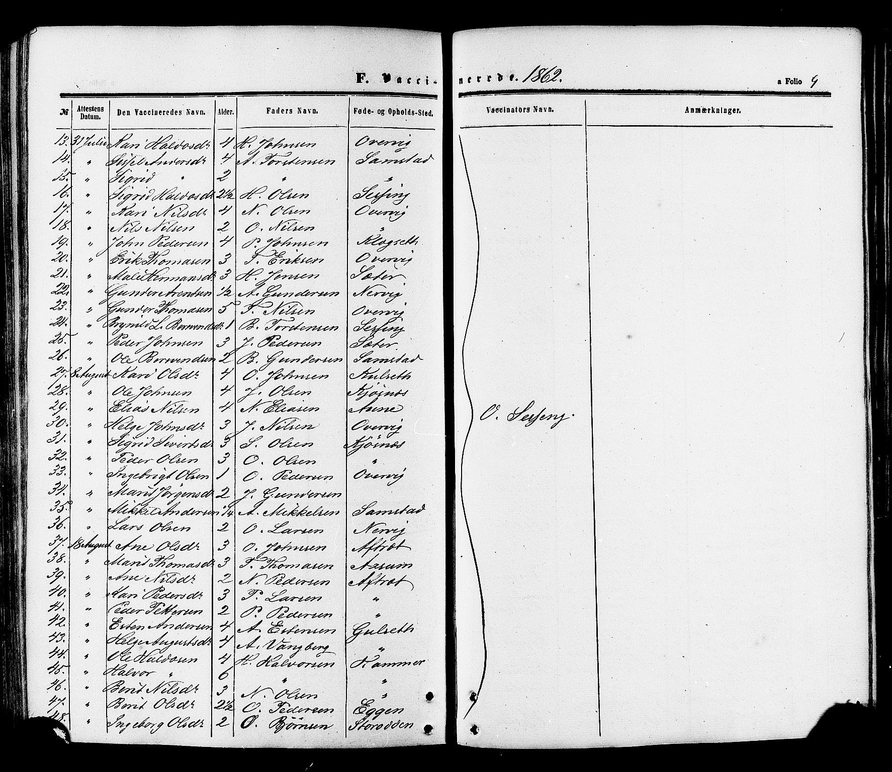 Ministerialprotokoller, klokkerbøker og fødselsregistre - Sør-Trøndelag, SAT/A-1456/695/L1147: Ministerialbok nr. 695A07, 1860-1877, s. 9